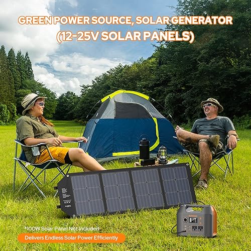 Miniatura 4 de EnginStar Generador solar de 300 W con panel solar de 60 W, banco de energía portátil de 80000 mAh, salida de CA para exteriores, camping, uso de