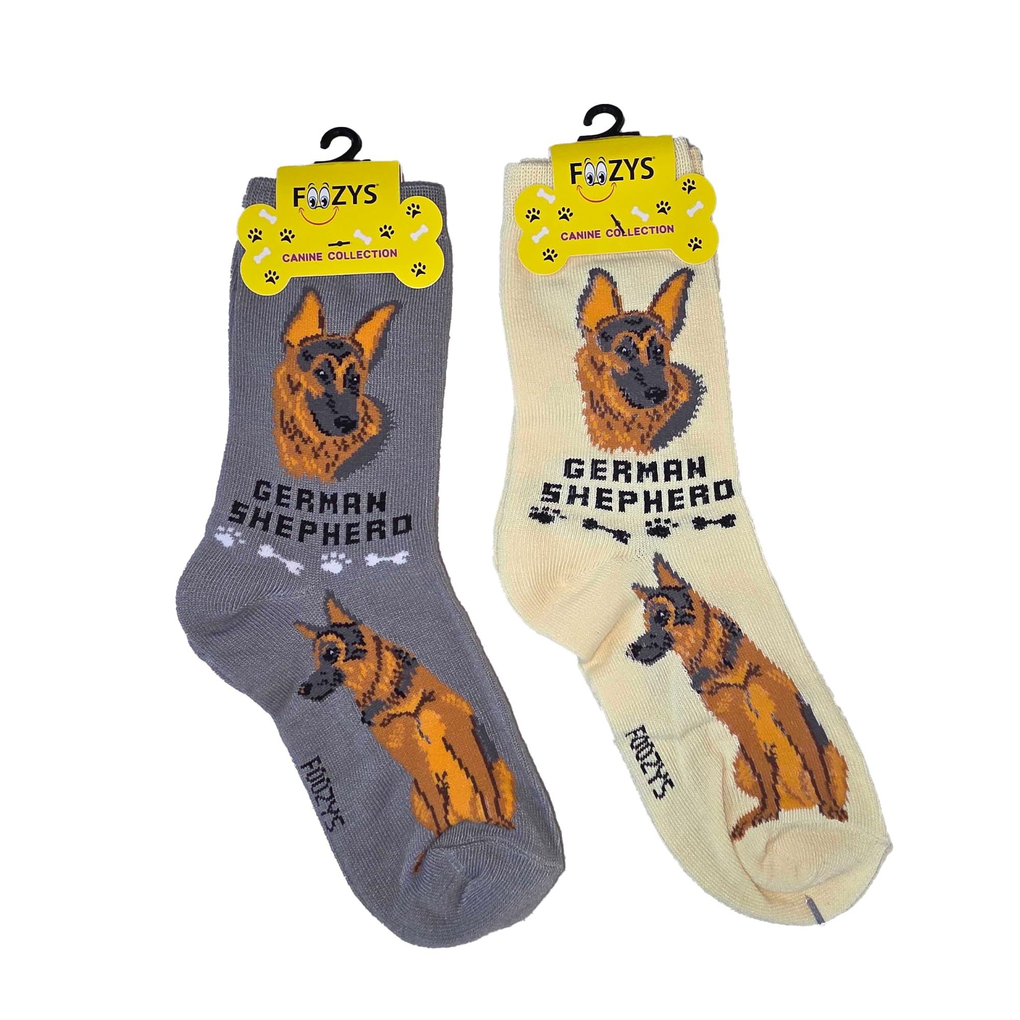 Foozys Unisex Crew Socks | Canine/Dog Collection | German Shepherd