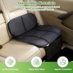 Siivton Car Seat Protector for Child Car Seat & Booster Seat, Thick Padding, Waterproof Anti-Slip Design, Protects Leather Seats from Indentations, 2 Storage Pockets, Fits Most Vehicles