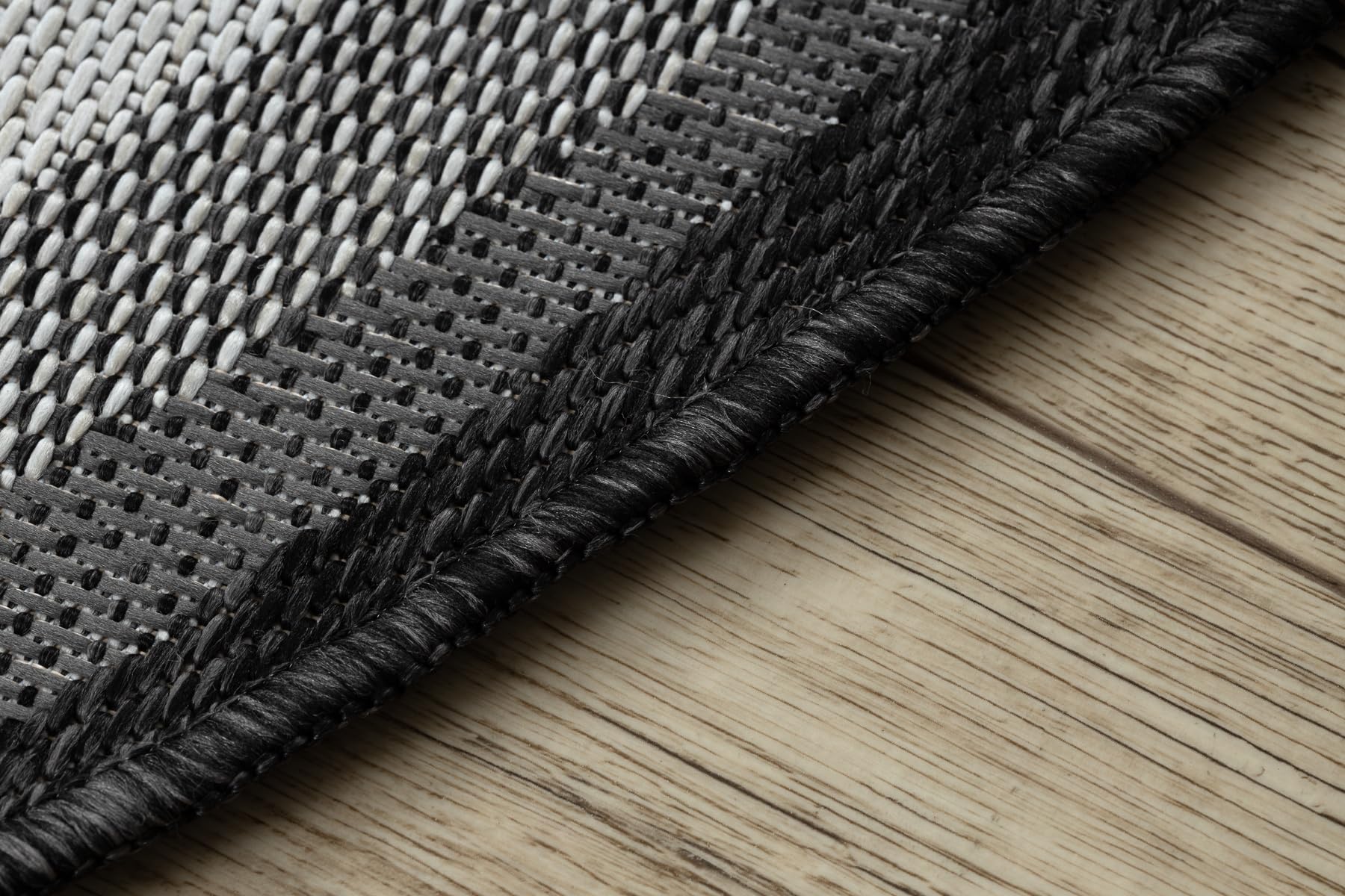 rugsx Organic 2125 Sisalteppich Ecru/Schwarz Outdoor & Indoor 160x220 cm