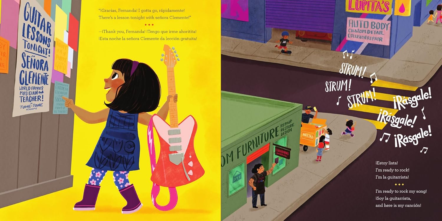 La Guitarrista, The Rock Star: Bilingual English-Spanish (Spanish Edition)