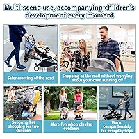 Vista 7 de Tabla universal de paseo 2 en 1 con asiento desmontable, tabla planeadora para cochecito adecuada para la mayoría de marcas de cochecitos, soporta