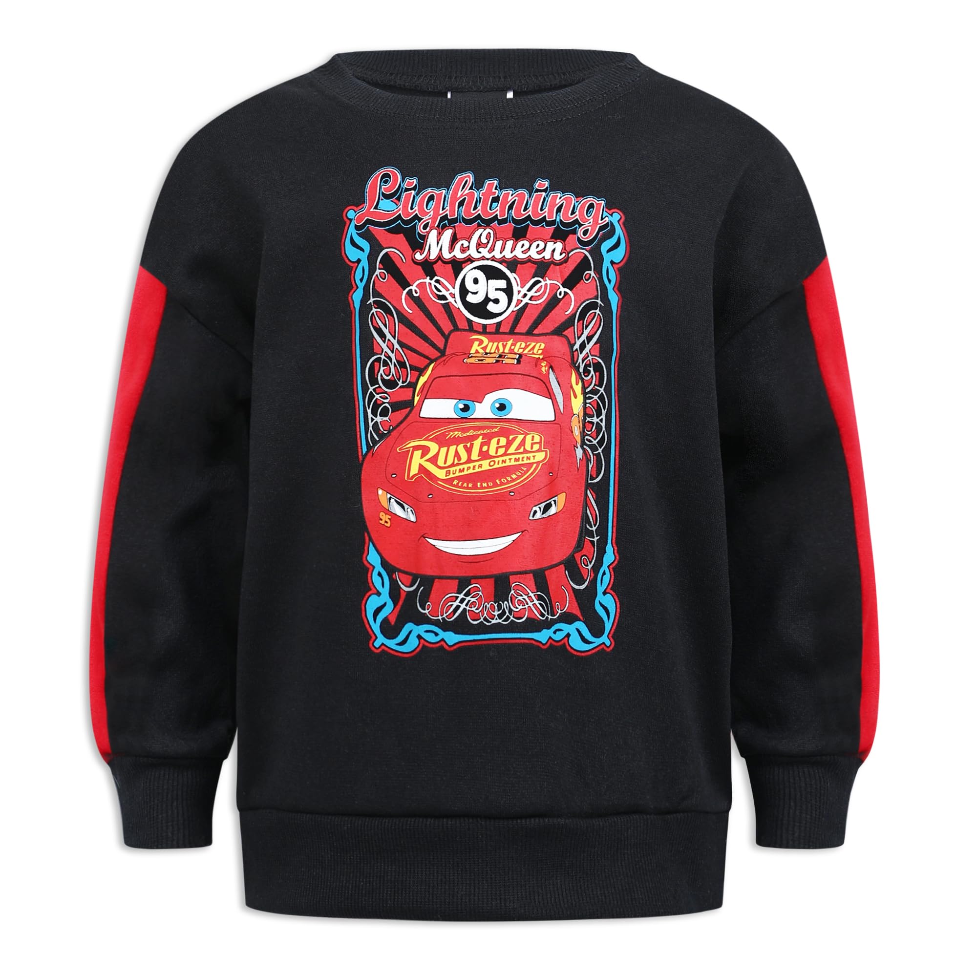 Disney Cars Lightning McQueen - Set di 2 felpe e pantaloni per bambini piccoli e grandi
