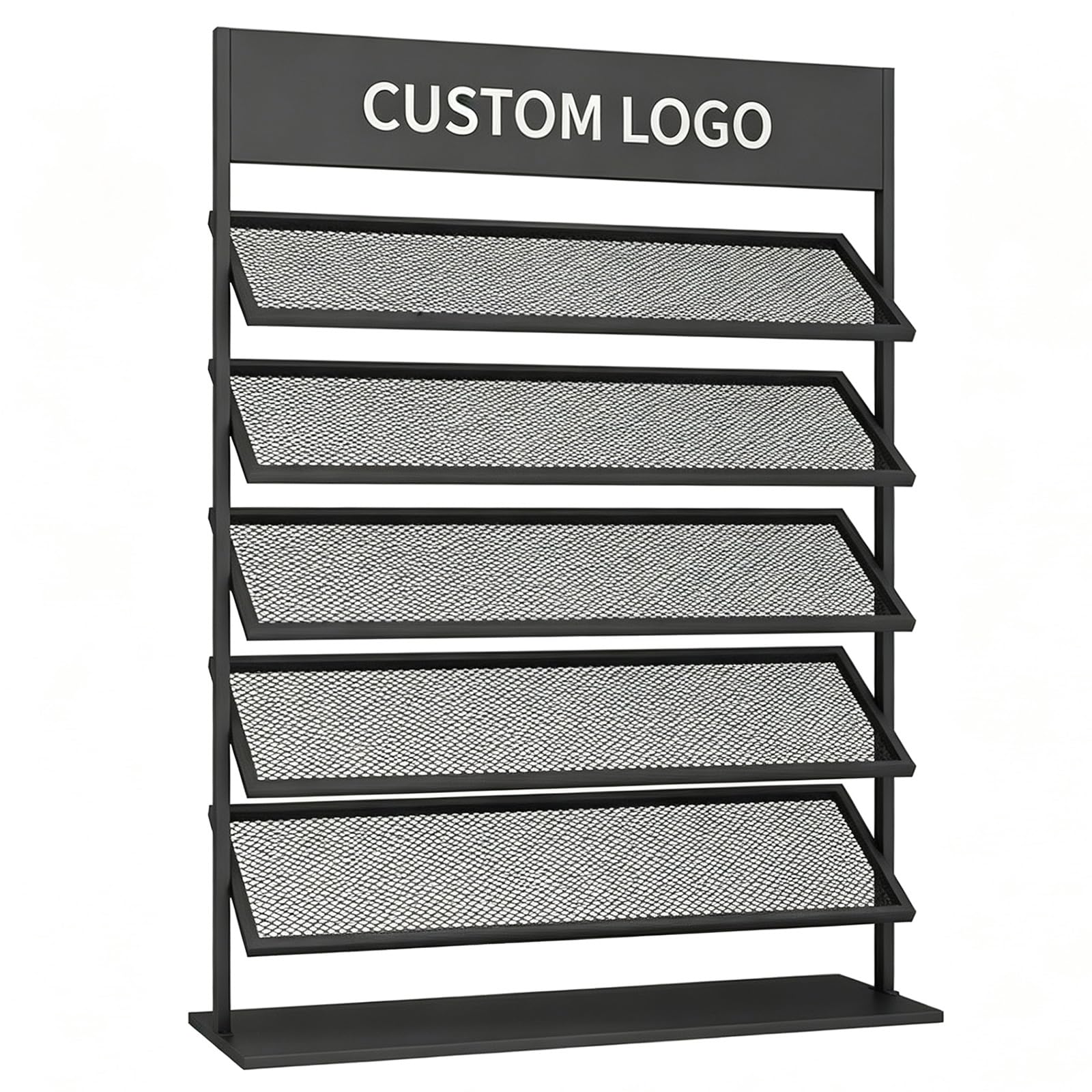 XKSJCDR Tile Sample Display Stand, 5-Tier Inclined Mesh Storage