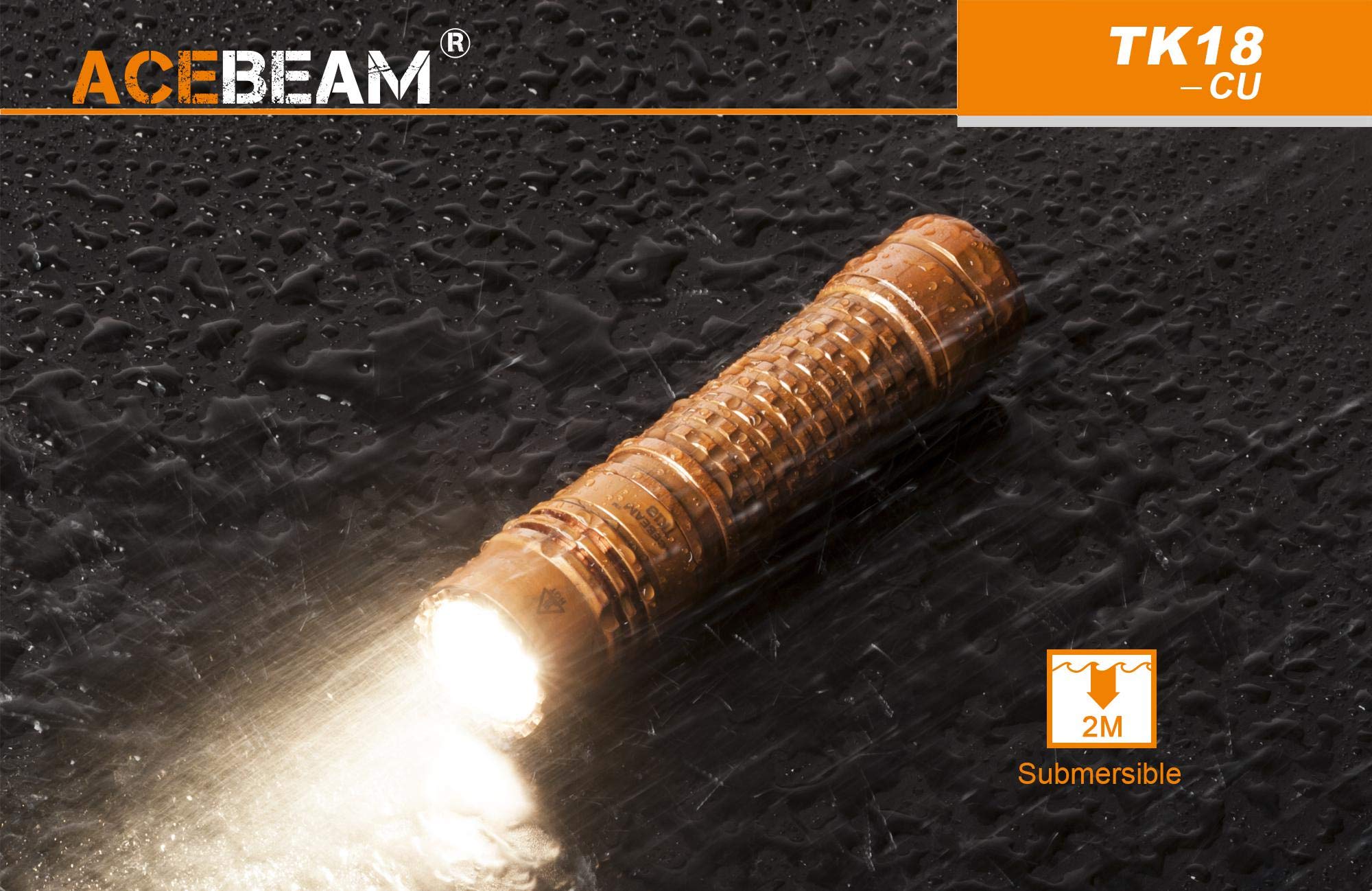 ACEBEAM TK18 Cu (銅) LEDライト Amazon | Acebeam TK18 Copper LED Flashlight - Samsung LED, 3000