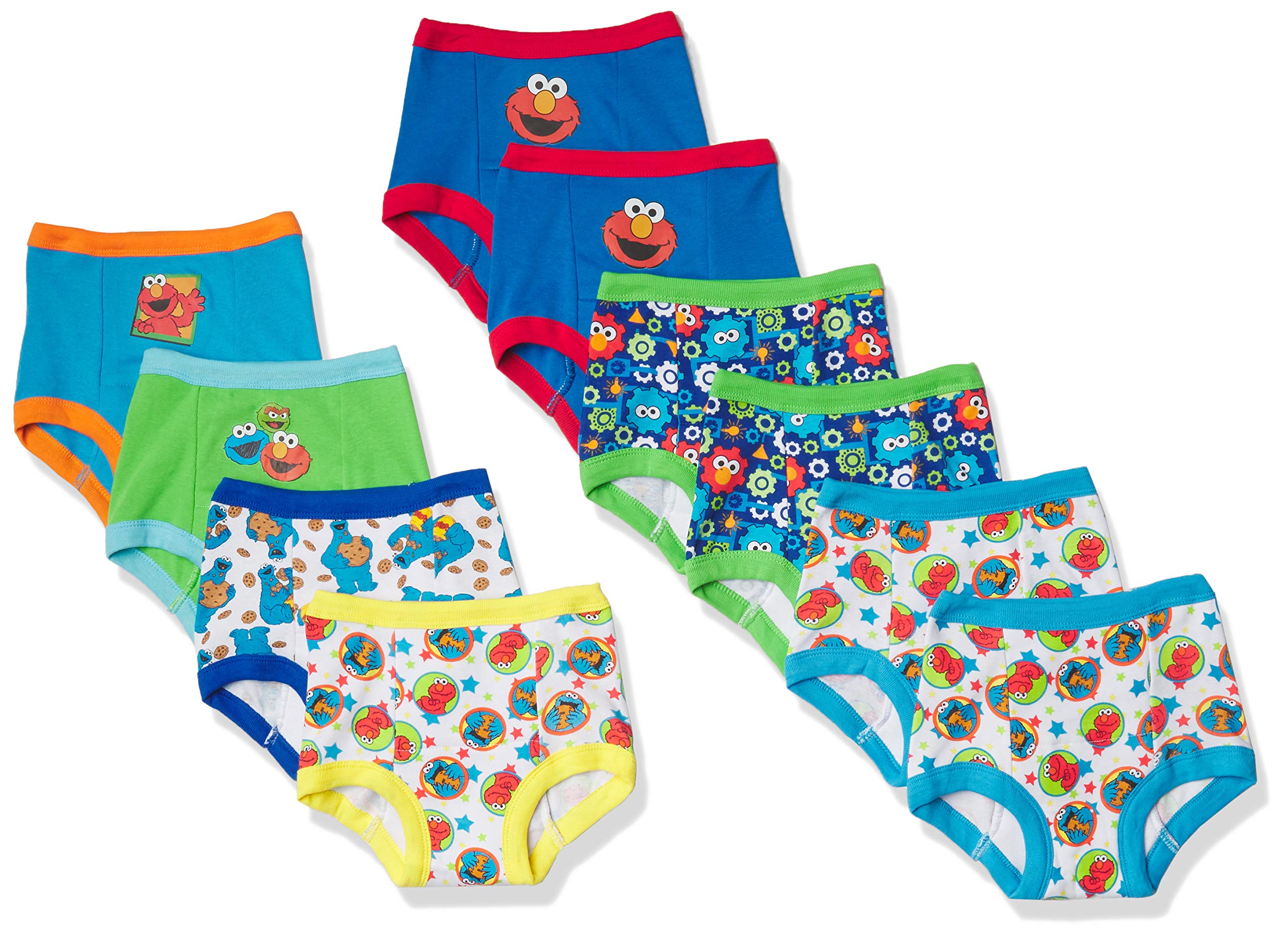Sesame Street Unisex Toddler Potty Training Pants with Elmo, Cookie Monster and Big Bird with Stickers & Success Chart