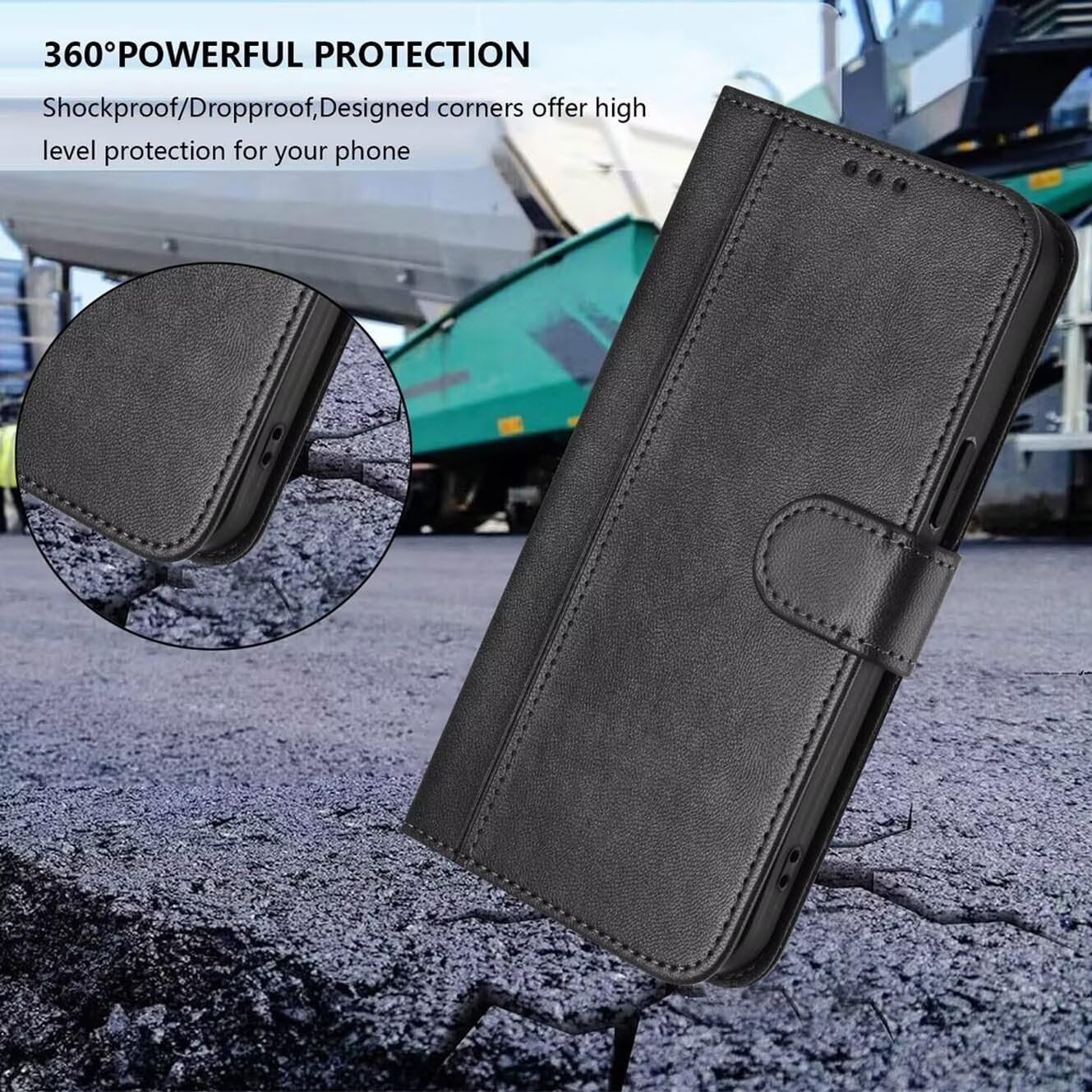 Monweicz Cover Compatibile con Xiaomi Poco F7 Ultra, Custodia Portafoglio con Slot per Scheda, Protezione Completa Premium in Pelle PU, Flip Libro Magnetica Xiaomi Poco F7 Ultra, Nero