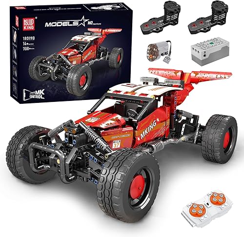 Mould King 18019 RC Off-Road Building Car Toys, 708 piezas de bloques de construcción modelo de coche para escalada de huracanes con motores,
