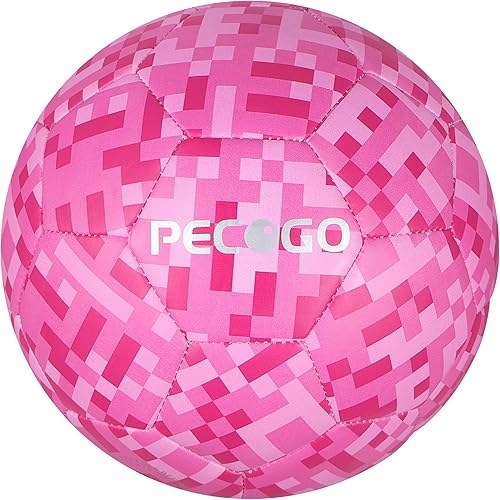 Balón de fútbol tamaño 4 para niños, diseño rosa mosaicoazul, pelota de entrenamiento juvenil para niños y niñas, regalo de fútbol para interiores y