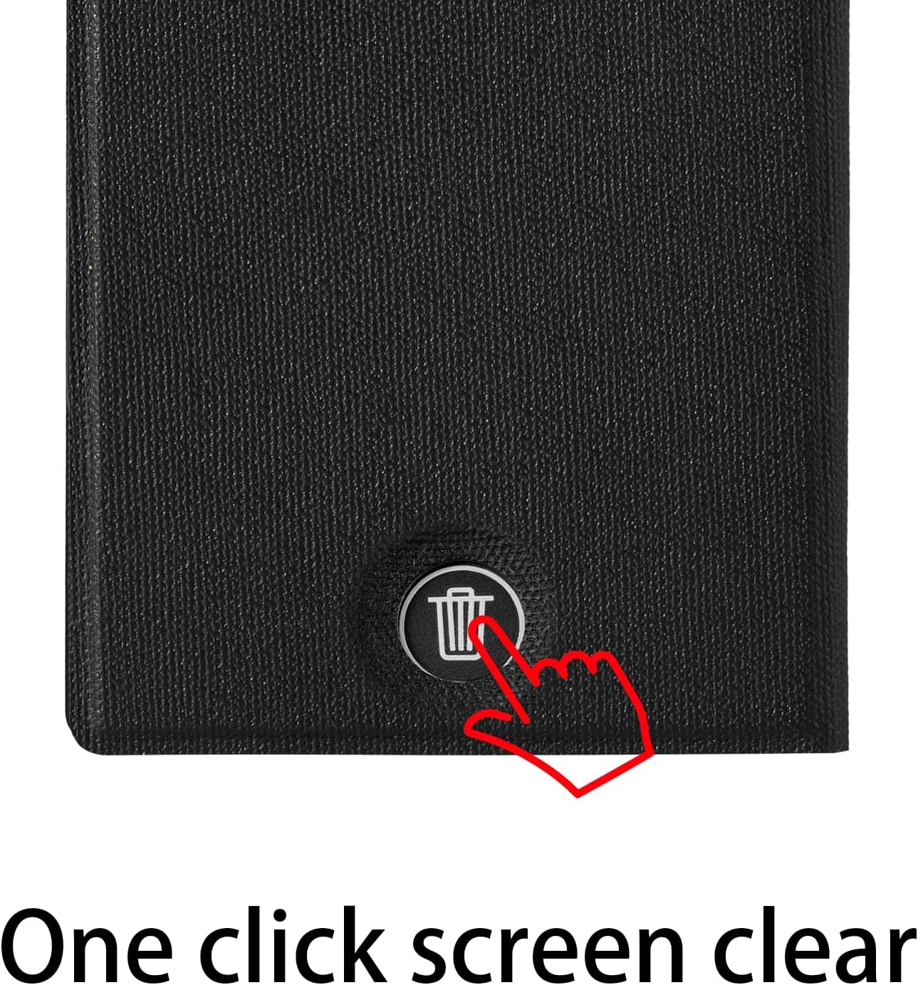LCD Writing Tablet 6.5in Fine Tip No Palm Marks | Fine tip, thin lines & no palm marks. Lock screen. Reusable erasable writing pad with leather case & hanging pen.
