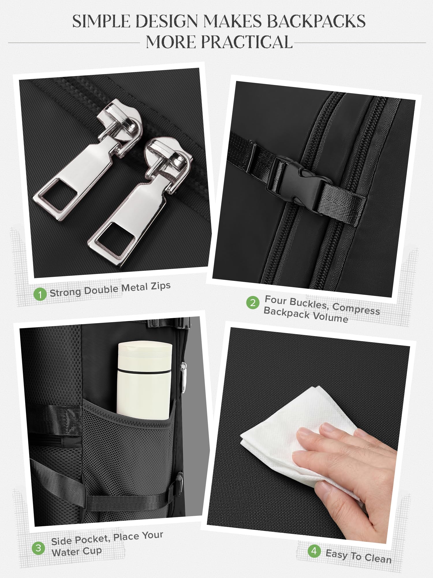Hayayu Borse da Cabina per Ryanair 40x30x20 Bagaglio a Mano Zaino Borsa Zaino da Viaggio Il Sedile Zaini per Ryanair bagaglio a mano Borsa Cabina Viaggio Backpack Travel Casual Daypack