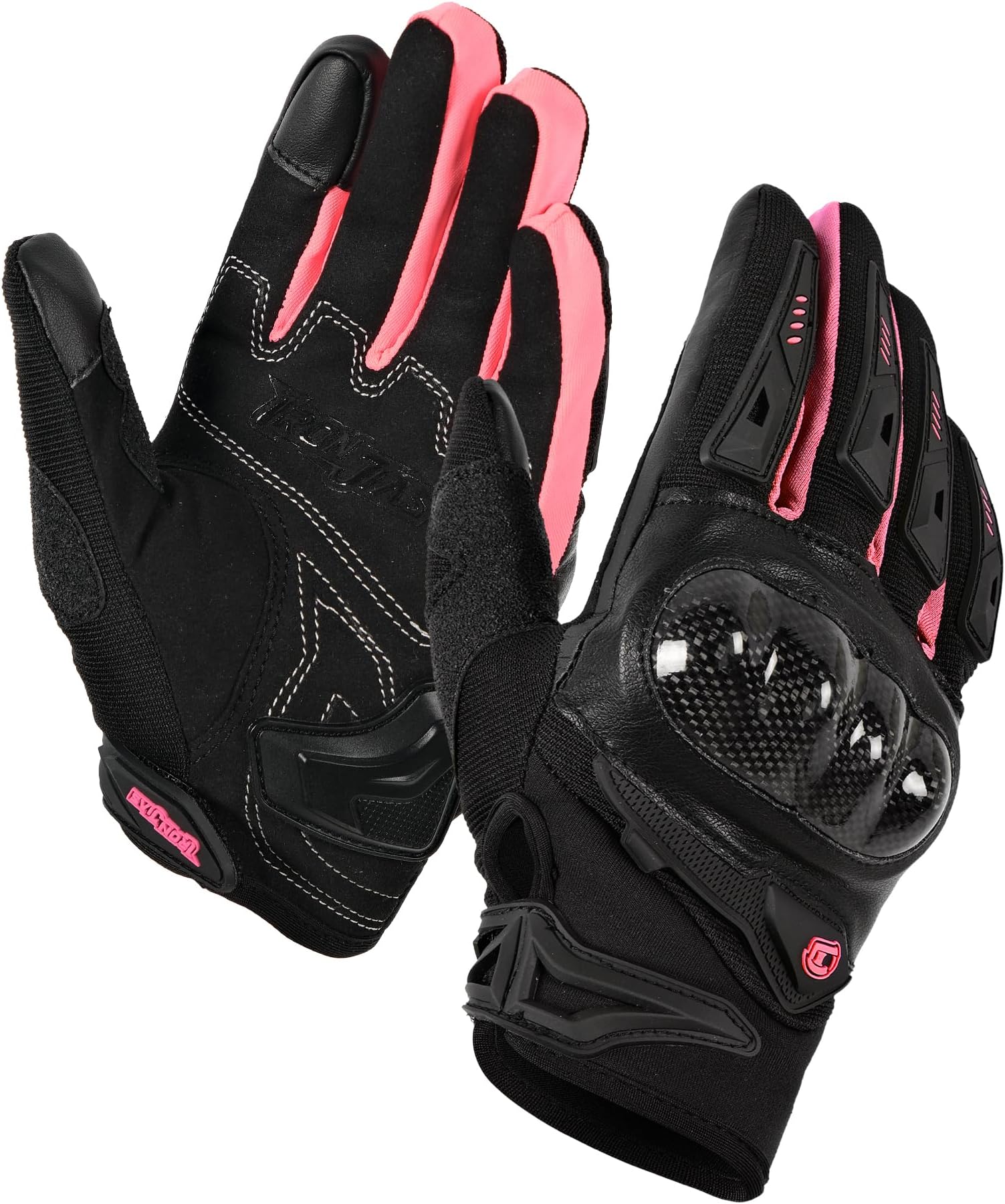 IRON JIA'S Motorcycle Gloves for Men and Women, Summer Touchscreen Riding Gloves with Carbon Fiber Protection for Road Racing, Dirt Bike, BMX, ATV XL