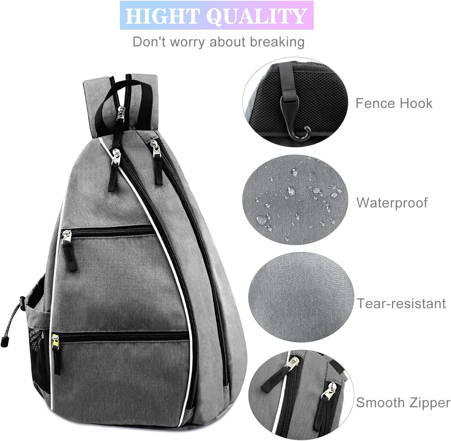 Pickleball Tennis Bag Backpack for Men Women - Sports Crossbody Franklin Pickle Ball Tennis Travel Sling Bag