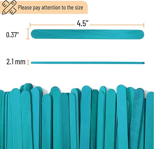 Vista 21 de Mr. Pen - Palitos de paletas de colores, palitos de madera de colores arcoíris para manualidades, paquete de 200, 4.5 pulgadas, suministros