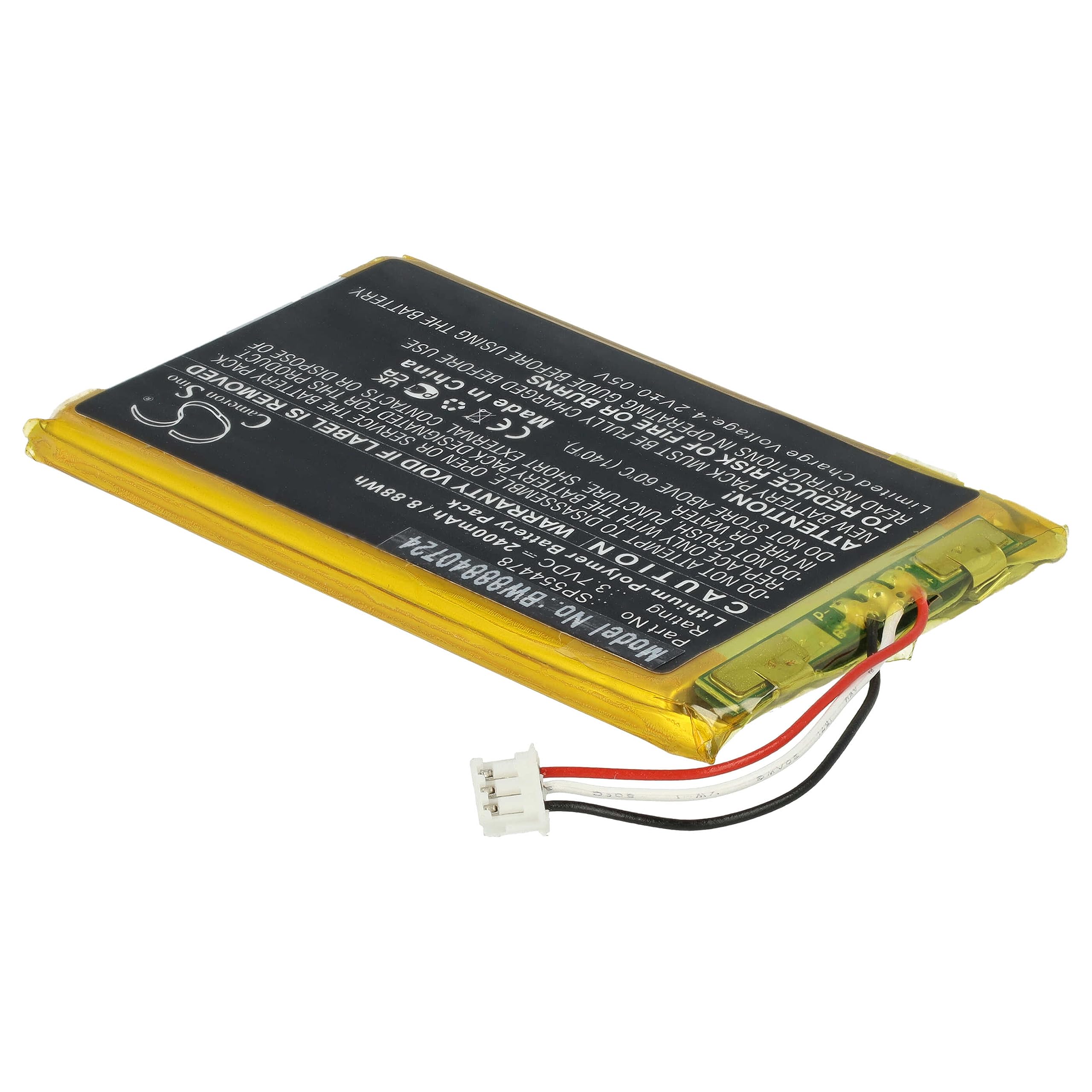 vhbw batteria compatibile con Infant Optics DXR-8 Pro babyphone (2400mAh, 3,7V, Li-Poly)