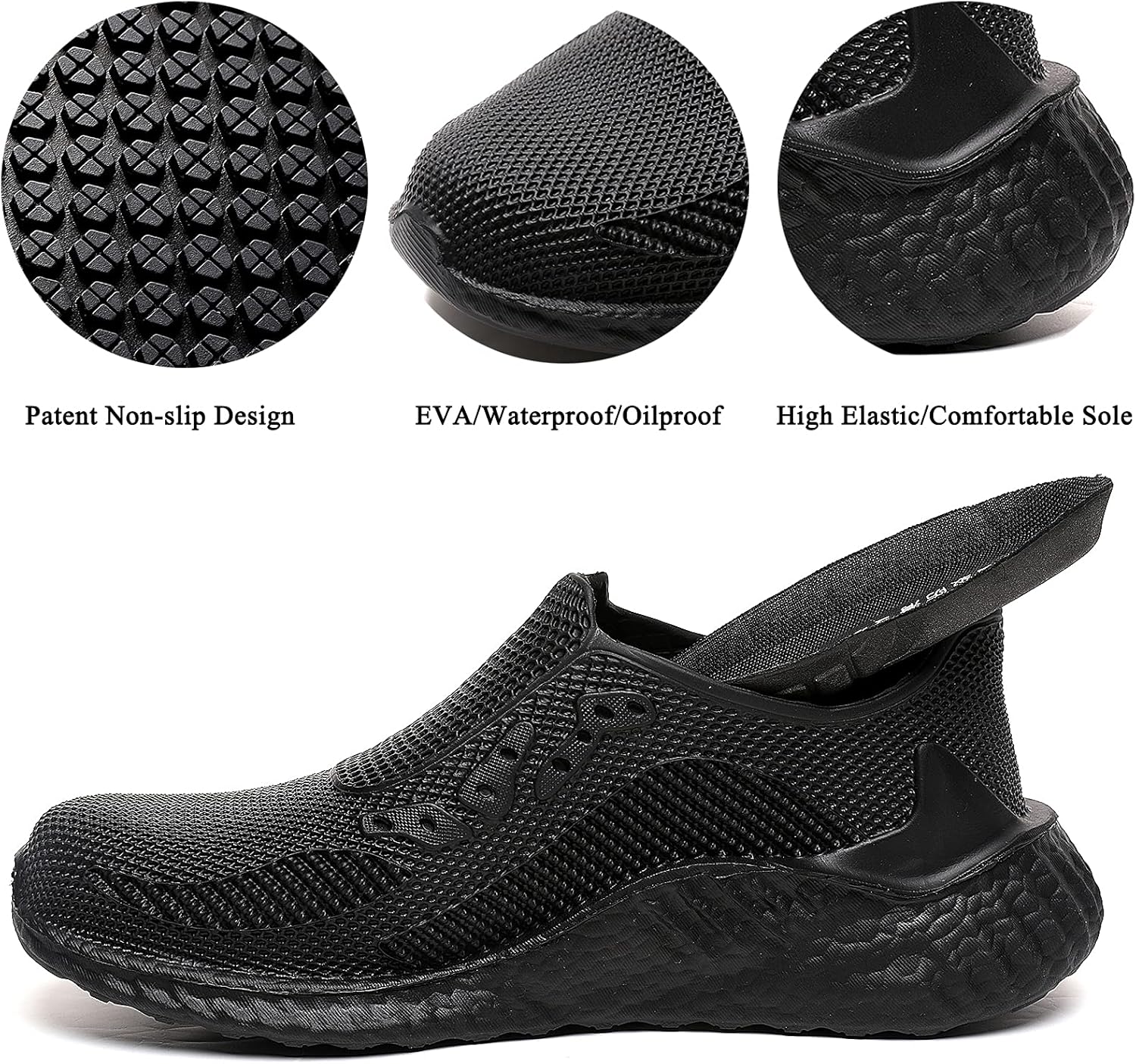 Professional Chef Leather Shoes Chef Clogs for Men Womens Unisex Non Slip Oil Water Resistant Food Service Work Sneakers Comfort Casual Shoes