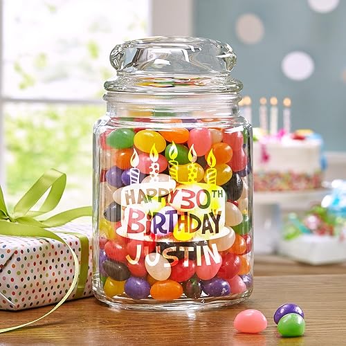 Miniatura 2 de Let's Make Memories Tarros de dulces de cumpleaños personalizados, recuerdo de cumpleaños, diseño de velas