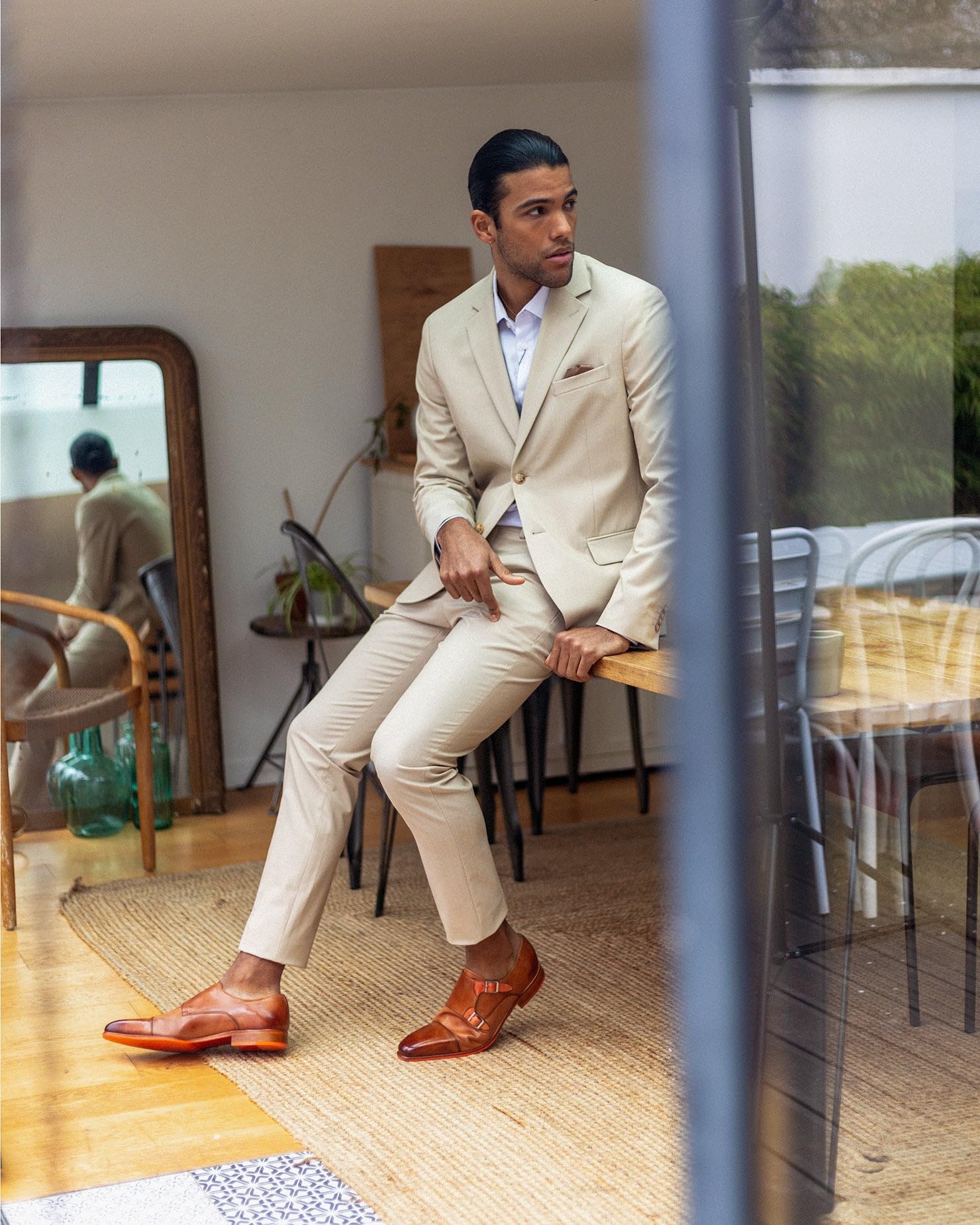 Melvin & Hamilton Lewis 52, Mocasines con Correa Monk Hombre, marrón, 43 EU