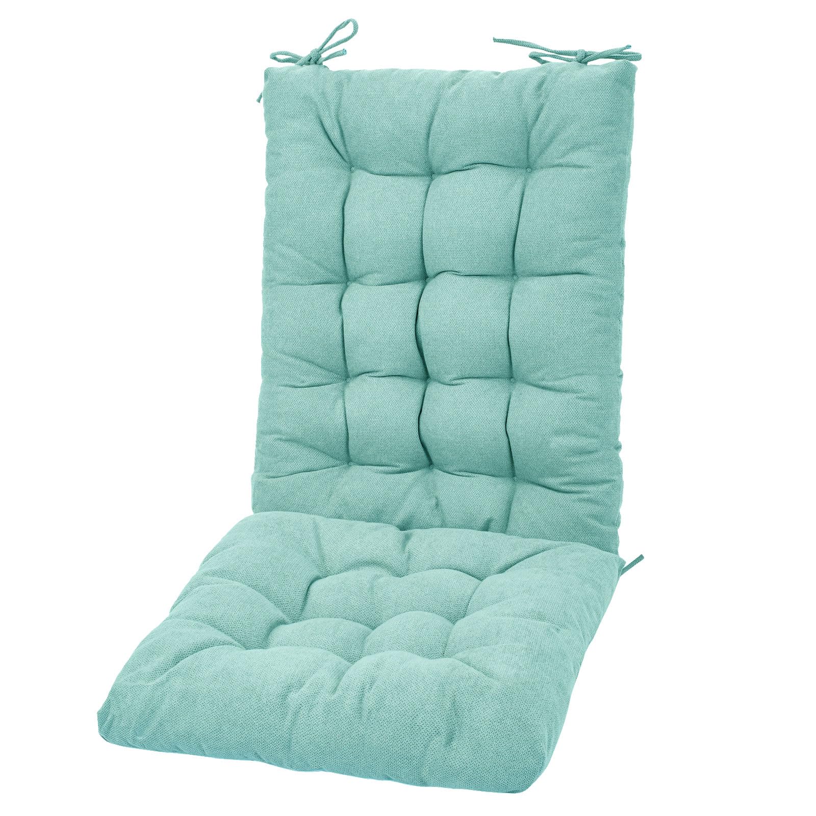 POMIU Rocking Chair Cushions Sets Indoor Office & Dining Chairs (Aqua Blue)