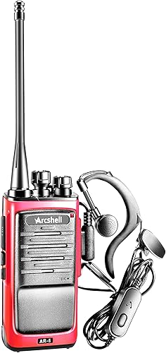 Miniatura 2 de Radios bidireccionales recargables de largo alcance con auricular, paquete de 3 walkie talkies Arcshell AR-6, batería de iones de litio y cargador