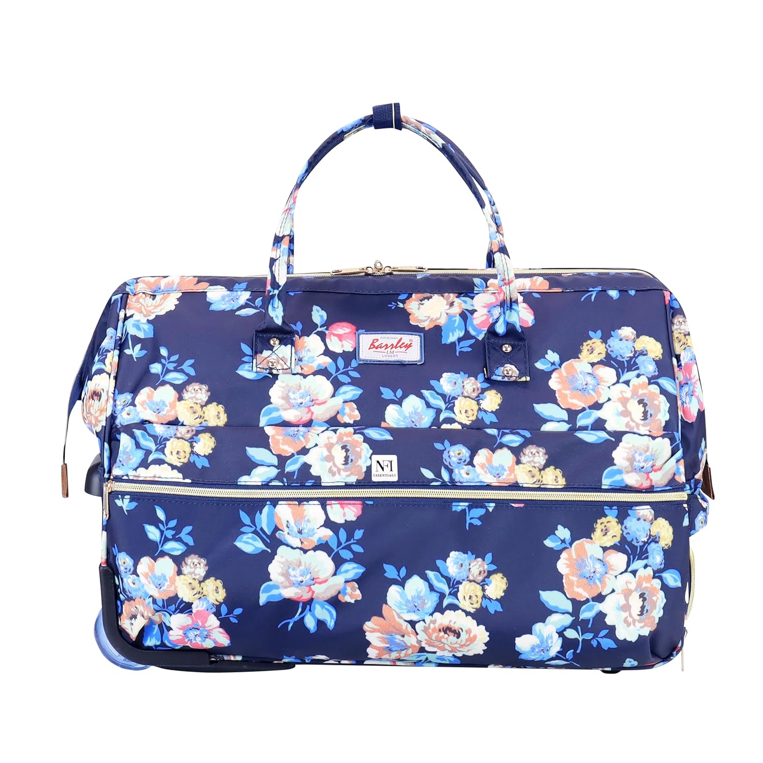 NFI Essentials Nylon Travel Trolley Bag Duffel Dual Function Traveling Trolley and Backpack Storage Bag Women Turn Baby Diaper Backpack (P3) NFI Essentials Nylon Travel Trolley Bag Duffel Dual Function Traveling Trolley and Backpack Storage Bag Women Turn Baby Diaper Backpack (P3)