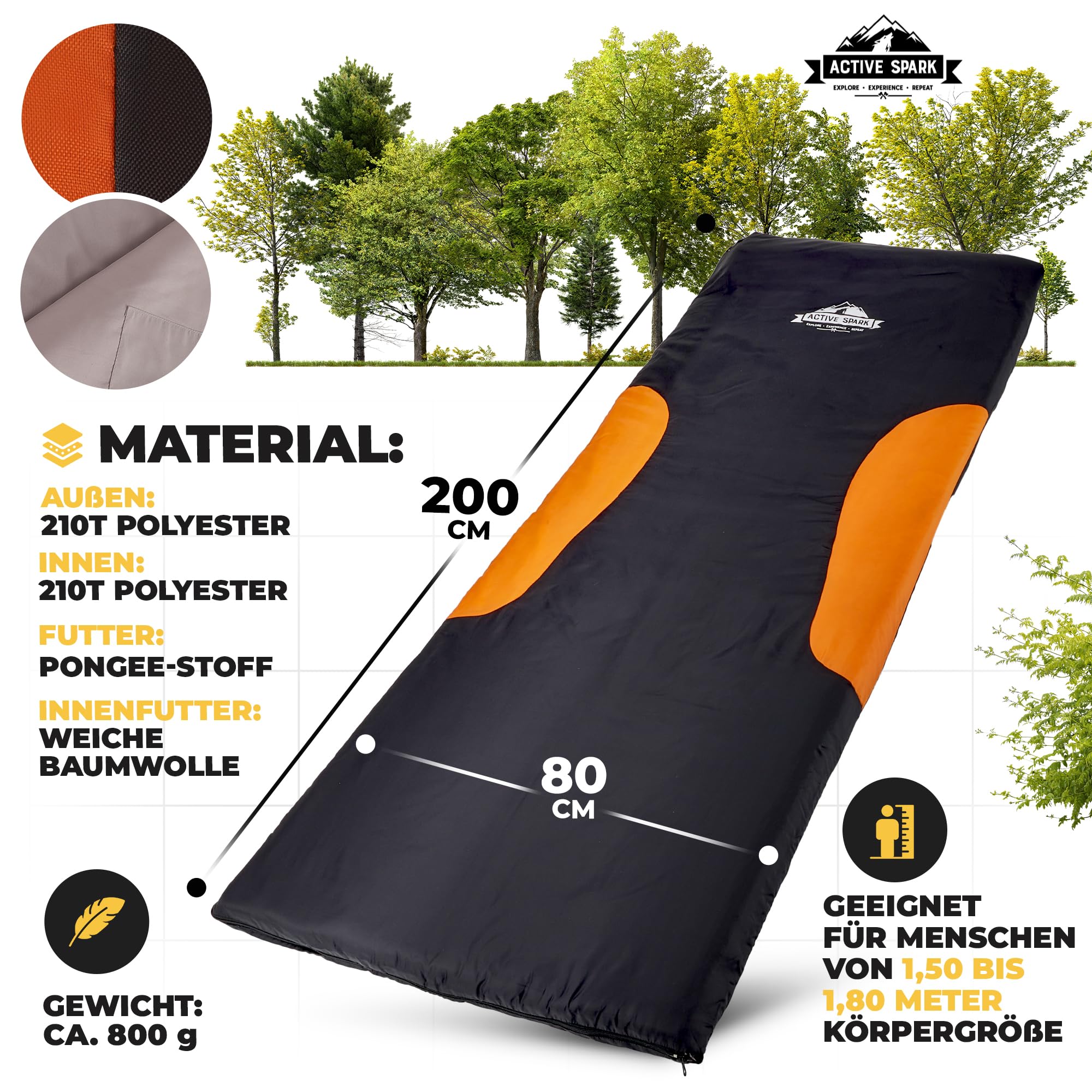 Saco de dormir de invierno y 3 estaciones, impermeable y transpirable, no más pies fríos gracias a la bolsa calentadora de bolsillos, saco de dormir de -20 grados, saco de dormir, cálido