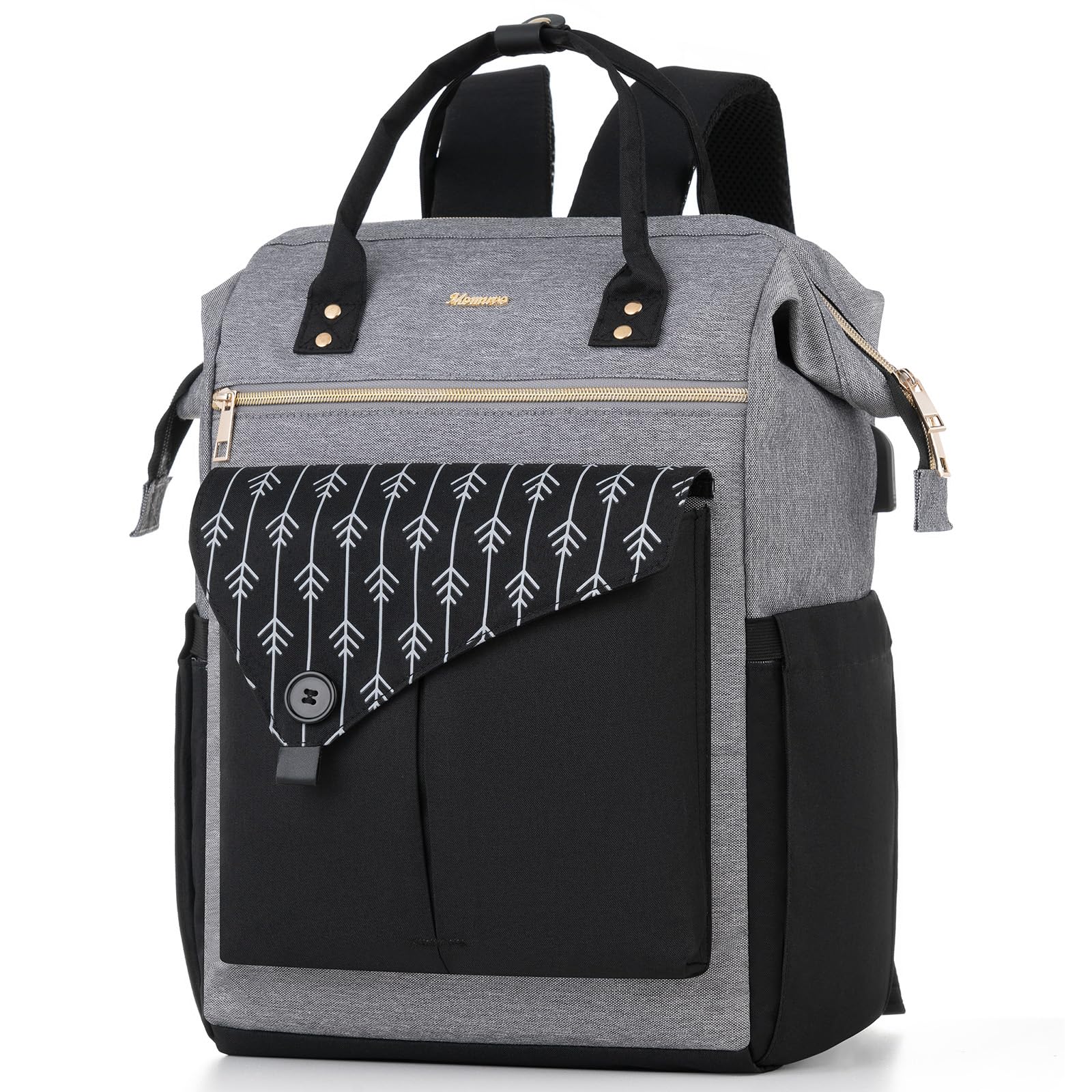 MOMUVO Laptop Backpack for Women Laptop Bag with USB Port, Student Bookbag Water Resistant Backpacks Teacher Doctor Nurse Work Backpack Stylish Travel