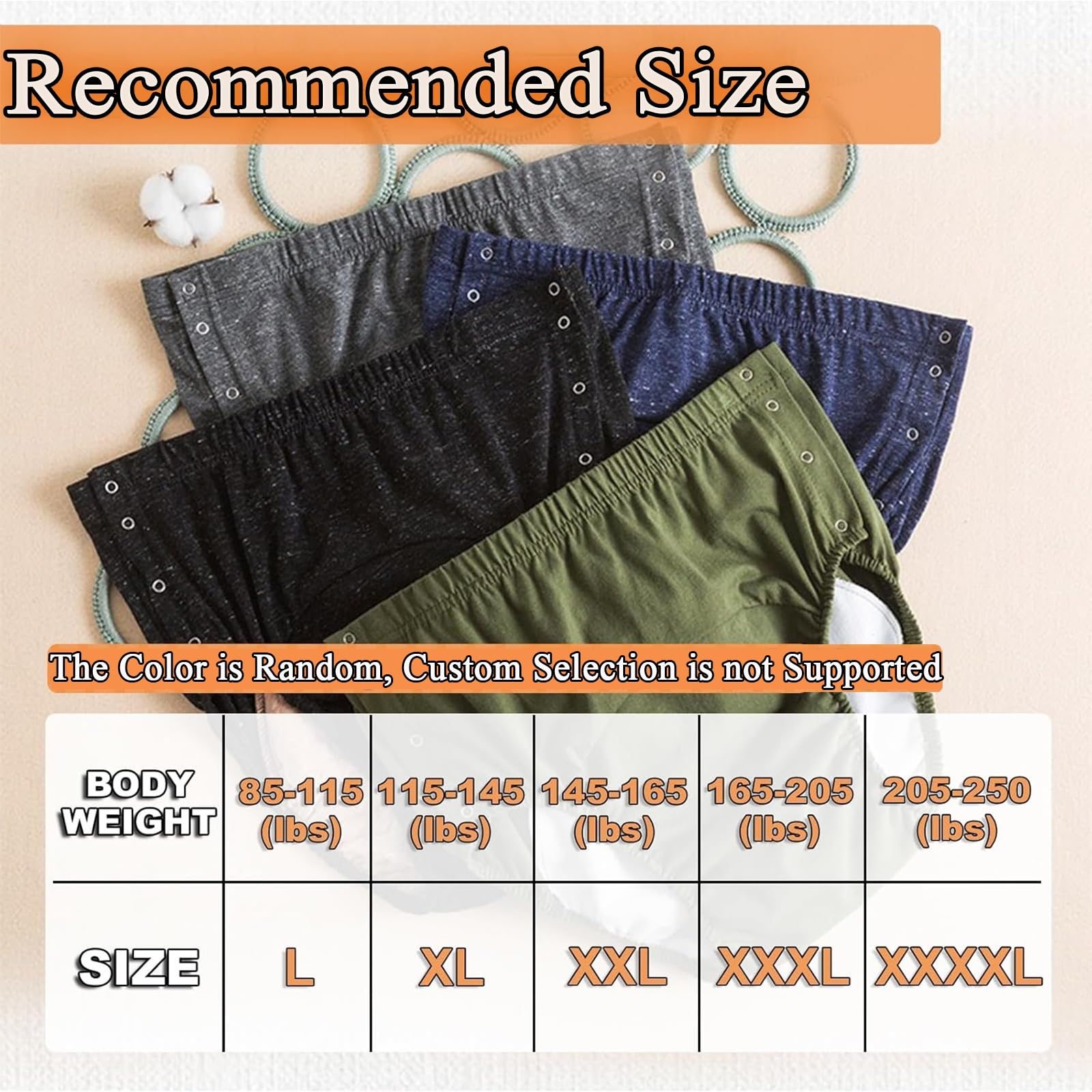 4 Stück Inkontinenz Pants Stoffwindeln für Erwachsene Atmungsaktive Auslaufsichere Unterwäsche für Männer und Damen Waschbarer Wiederverwendbar Windel(XX-Large)