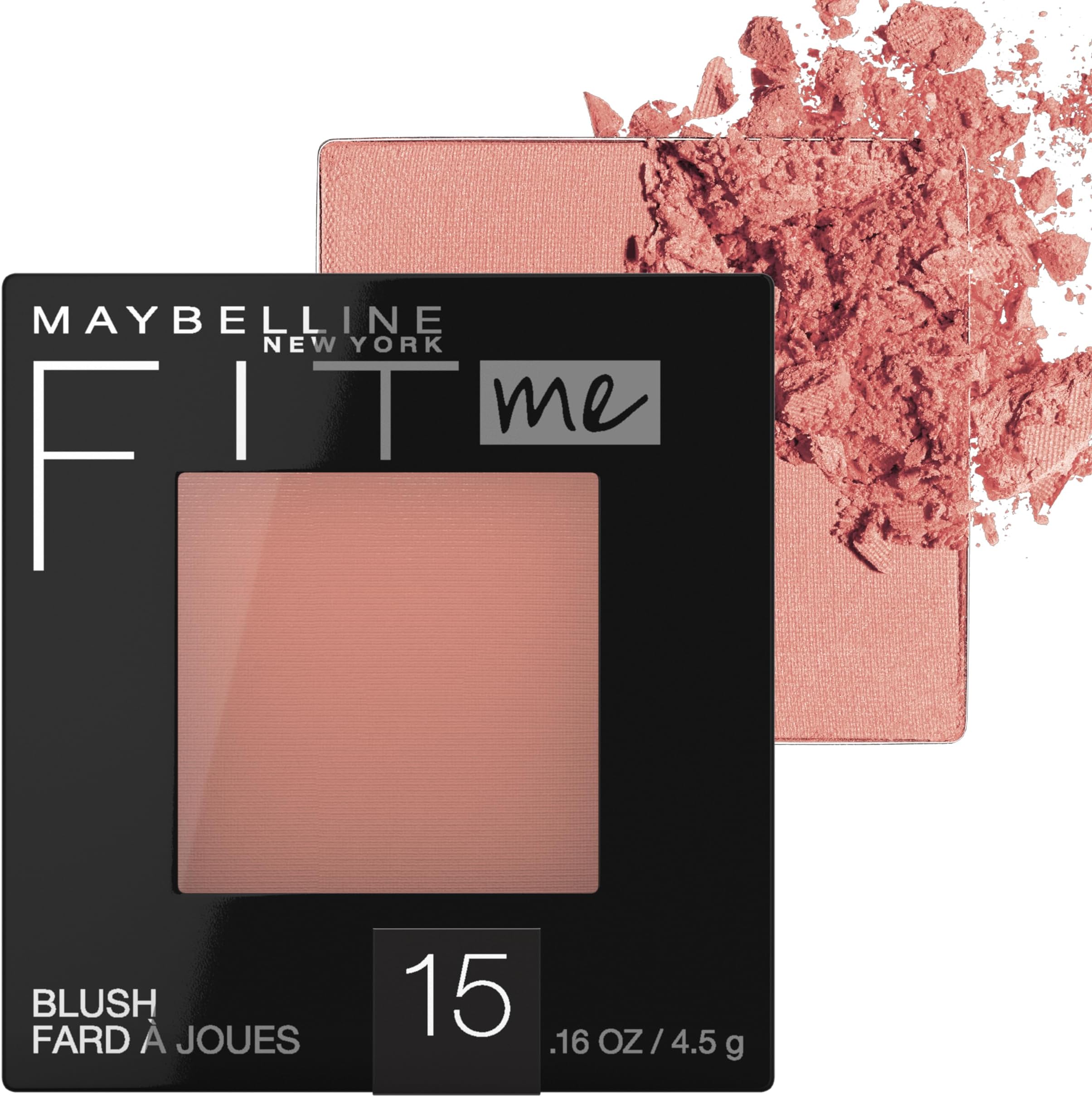 Maybelline Fit Me Blush, Lightweight, Smooth, Blendable, Long-lasting All-Day Face Enhancing Makeup Color, Nude, 1 Count