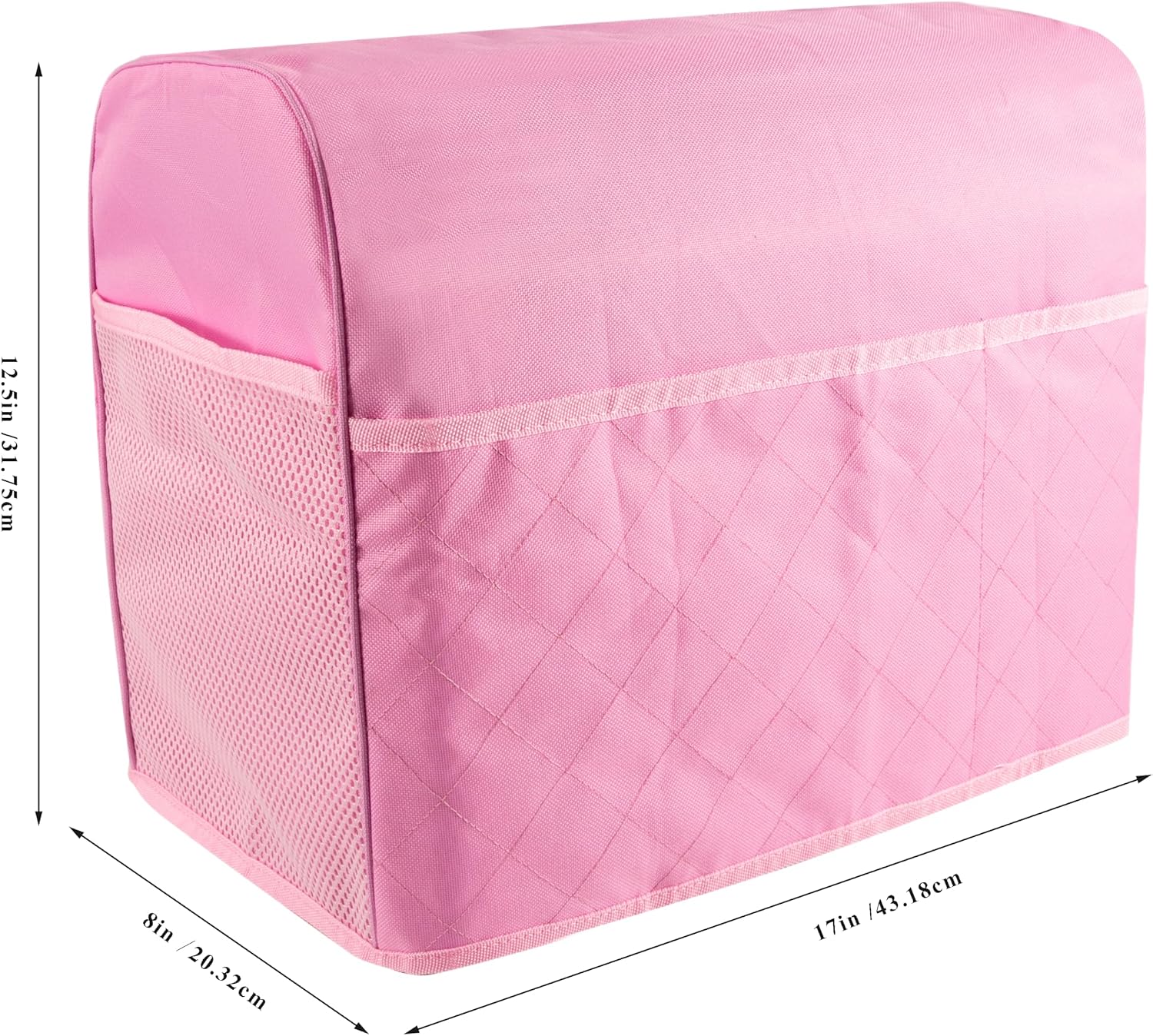 Sewing Machine Cover with Storage Pockets,Pink Sewing Machine Cover Compatible with Most Standard Singer&Brother Sewing Machines