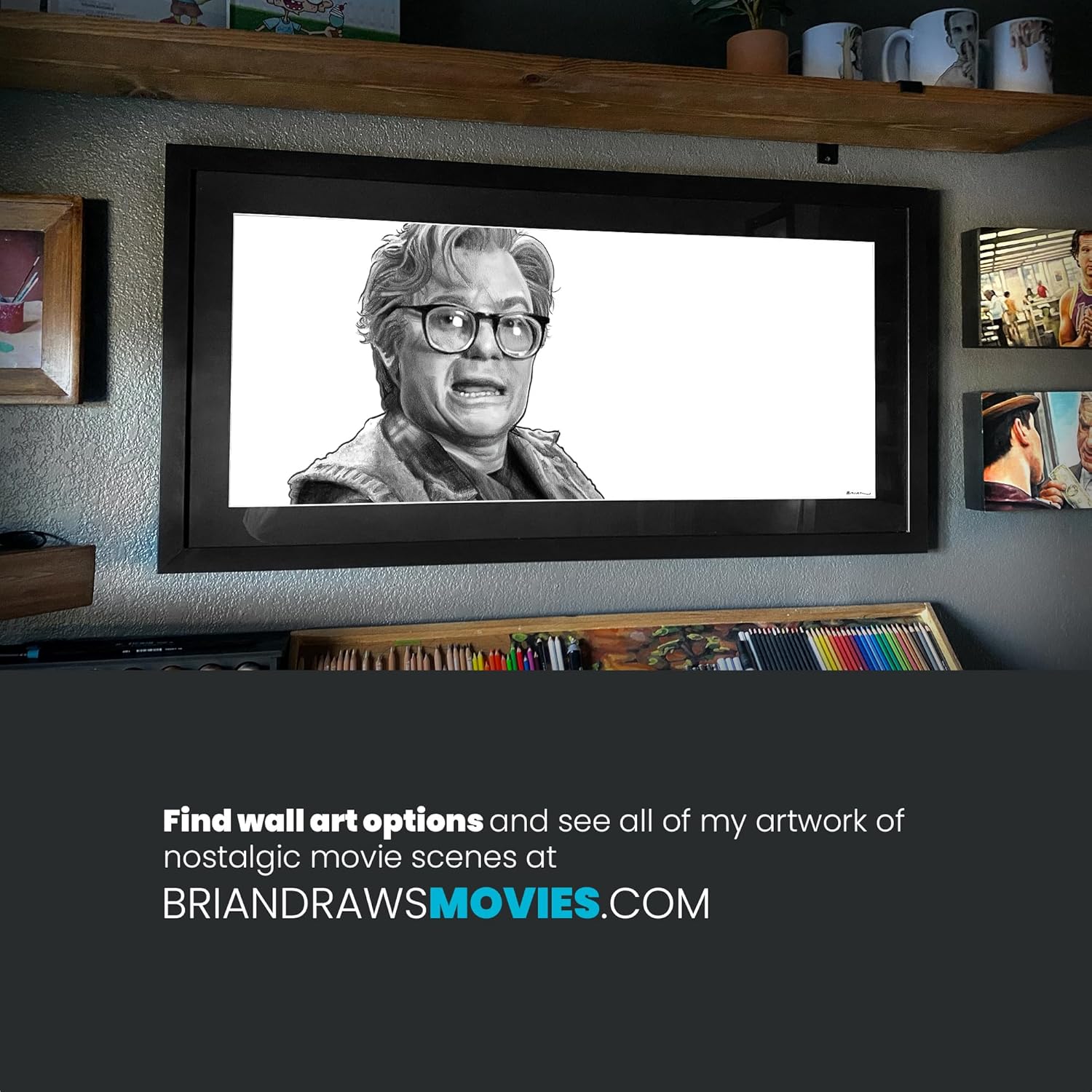 So I Married an Axe Murderer Cinephile Coffee Mug, Mike Myers Scottish Dad Fan Art, 90's Kid Comedy Movie Lover Gift, Film Buff Art Present, Pencil Drawing (15 oz. Mug)