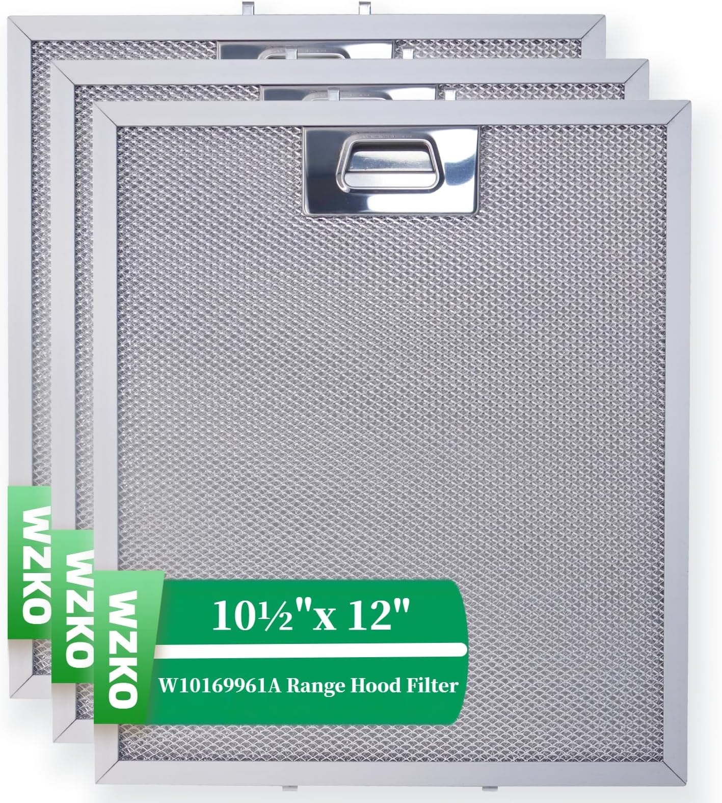W10169961A Range Hood Grease Filter - 5 Layer Aluminum Mesh Range Hood Vent Filter - For Whirlpool- 12"Lx 10.5"W x 0.35"Th(305x267 x9mm) 3-Pack Similar to other models, please measure the size!