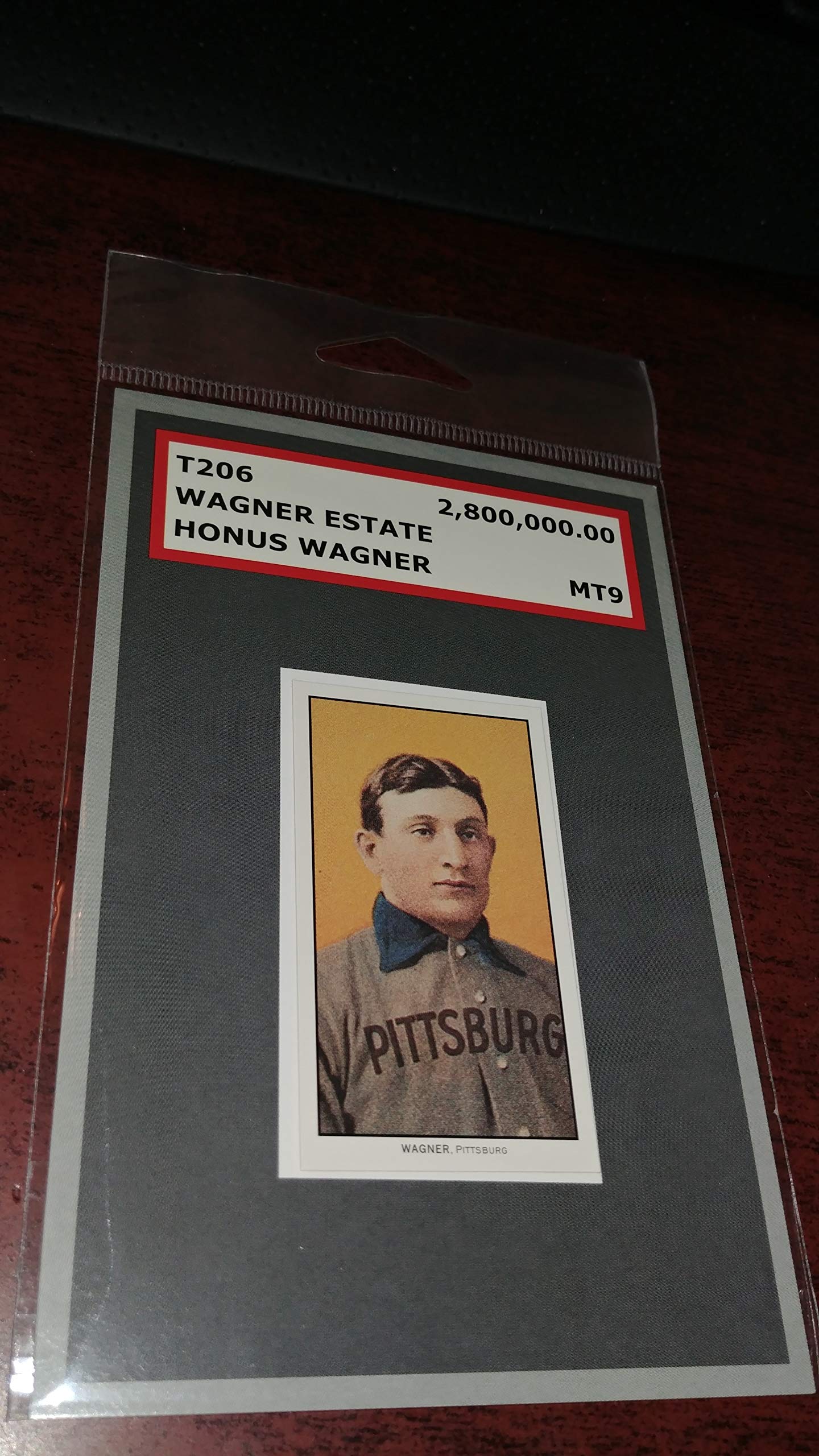 Wagner Estate Honus T206 MT9 Mint Uncirculated Limited Edition Collector Baseball Card (Certificate of Authenticity) (Replica)
