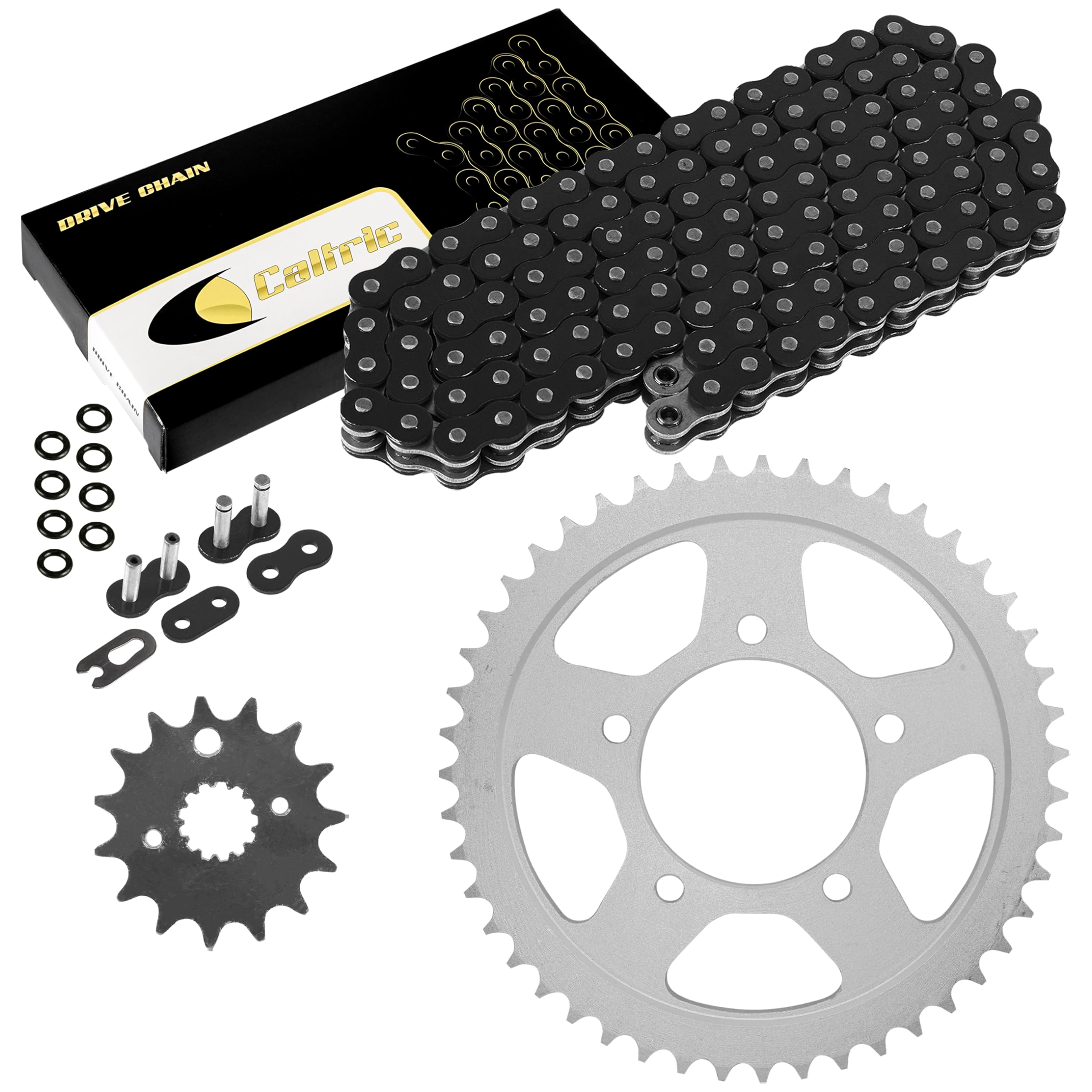 Amazon.com: Caltric Black O-Ring Drive Chain & Sprockets Kit