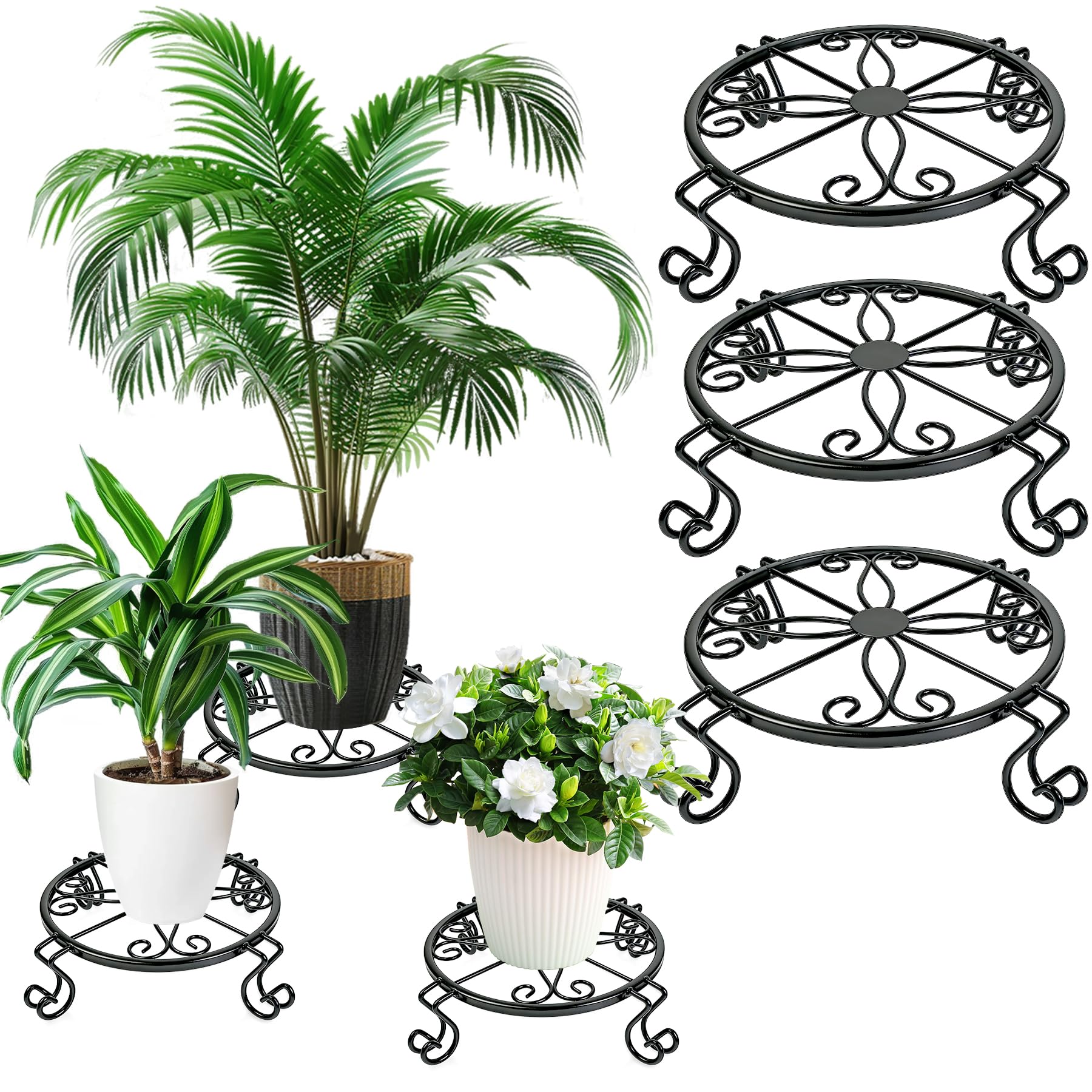 Kylinbigda Metal Plant Stand 3 Pack