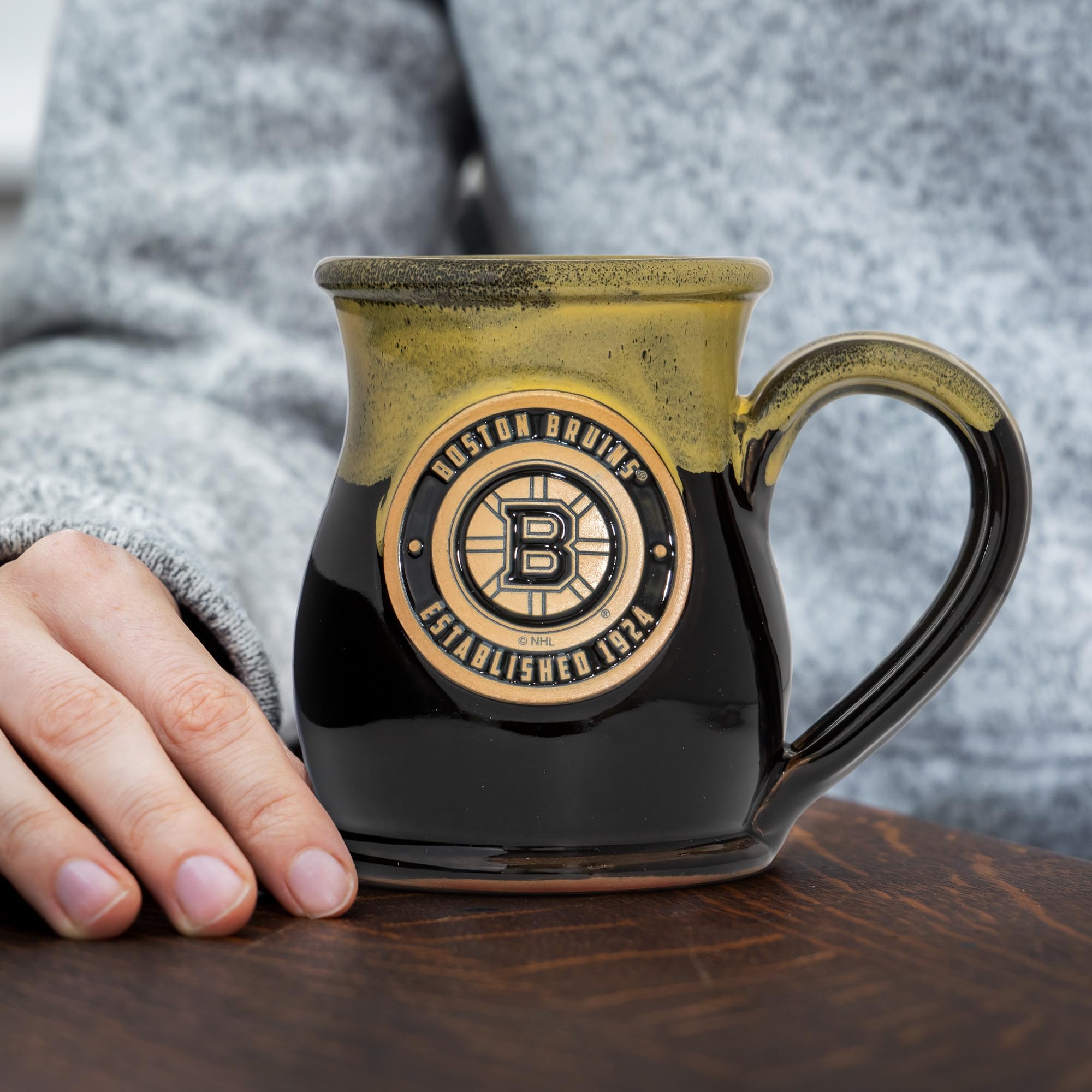 Amazon.com: Greater Distance NHL Hockey Boston Bruins 14oz Two-Tone Tall  Belly Mug, Handmade Large Ceramic Coffee Mug With Team Logo for True Fans,  Premium Deneen Pottery Made in USA : Sports &