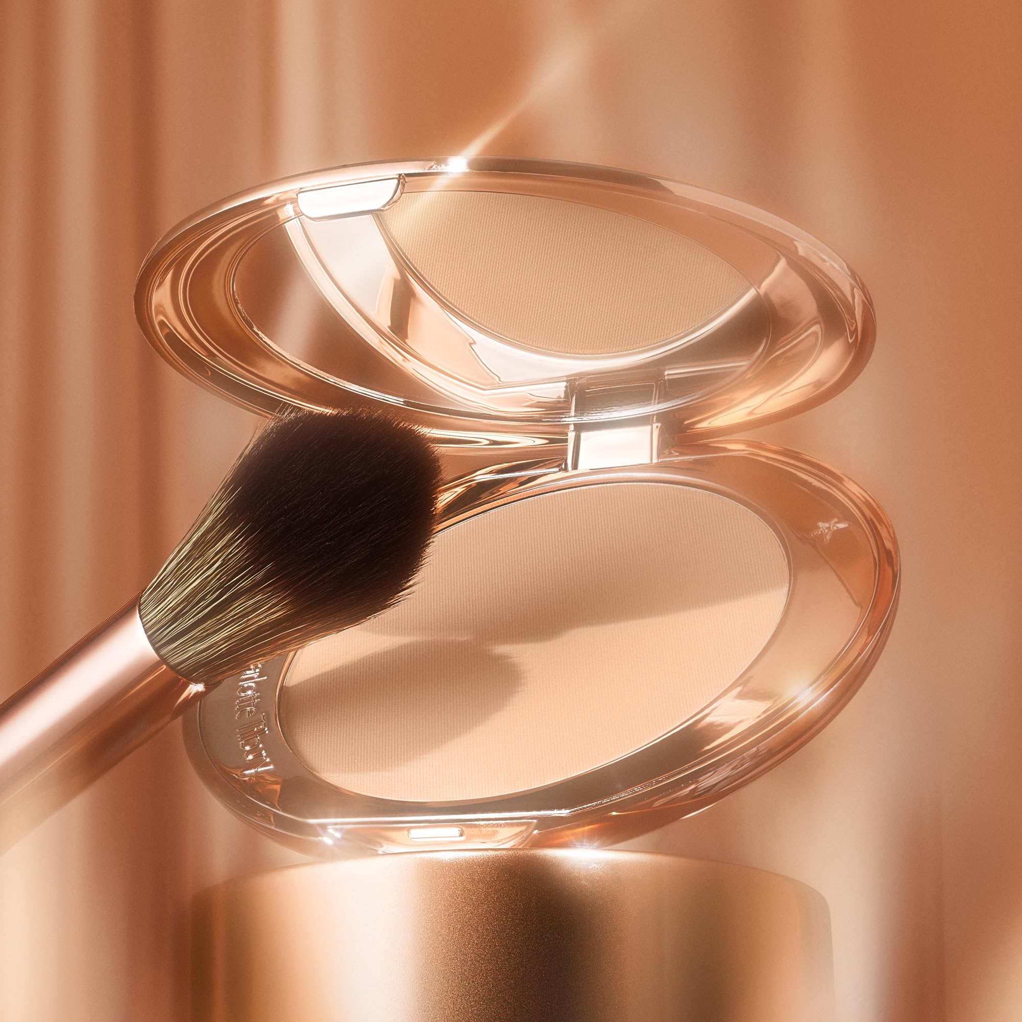 Charlotte Tilbury Airbrush Flawless Finish Setting Powder - Pore-Blurring Pressed Powder for Face Makeup to Minimize Shine with a Soft-Focus Finish: Full Size 3 Tan