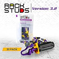 Vista 5 de Rackstuds Paquete de 20 tornillos para rack de servidores Serie II P20 Reemplazo de tuerca enjaulada púrpura 0.126 in0.126 pulgadas Una solución