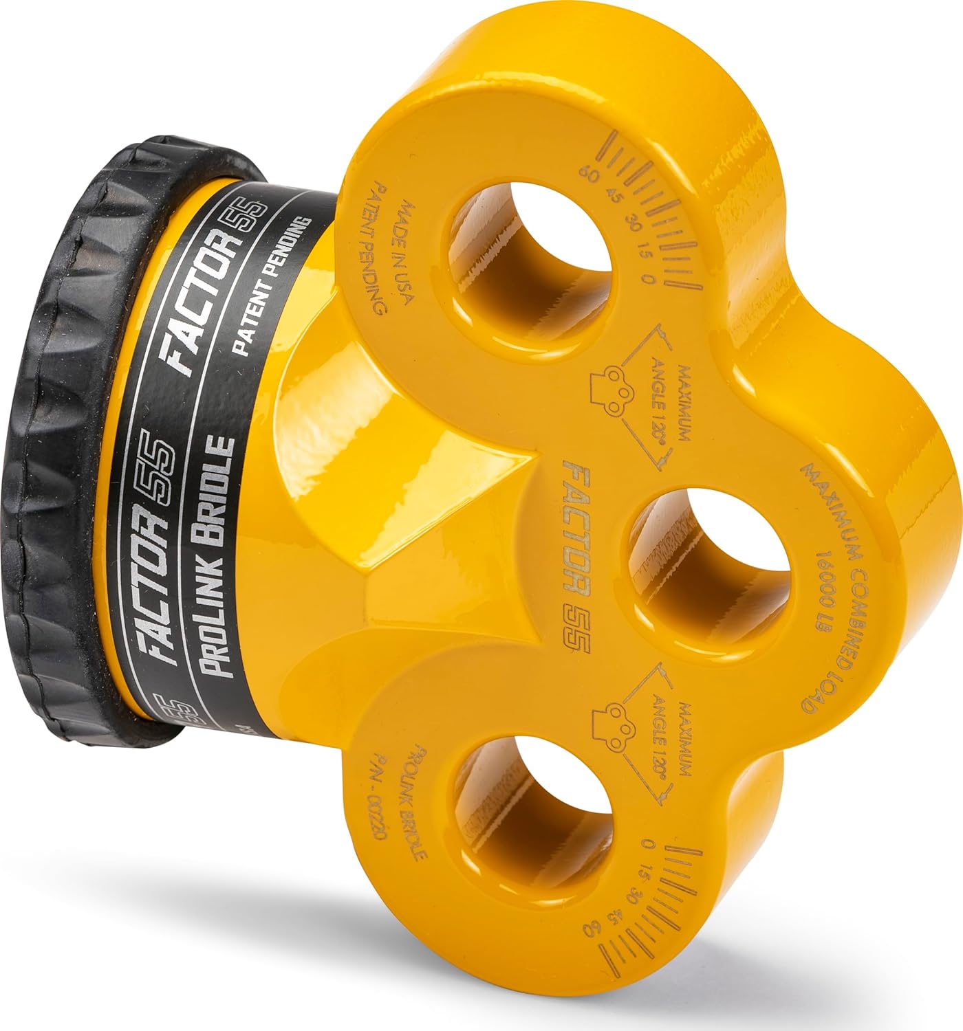 Factor 55 Prolink Bridle 3 Individual Shackle Mount Holes, Capacity: 16,000 lbs - Yellow