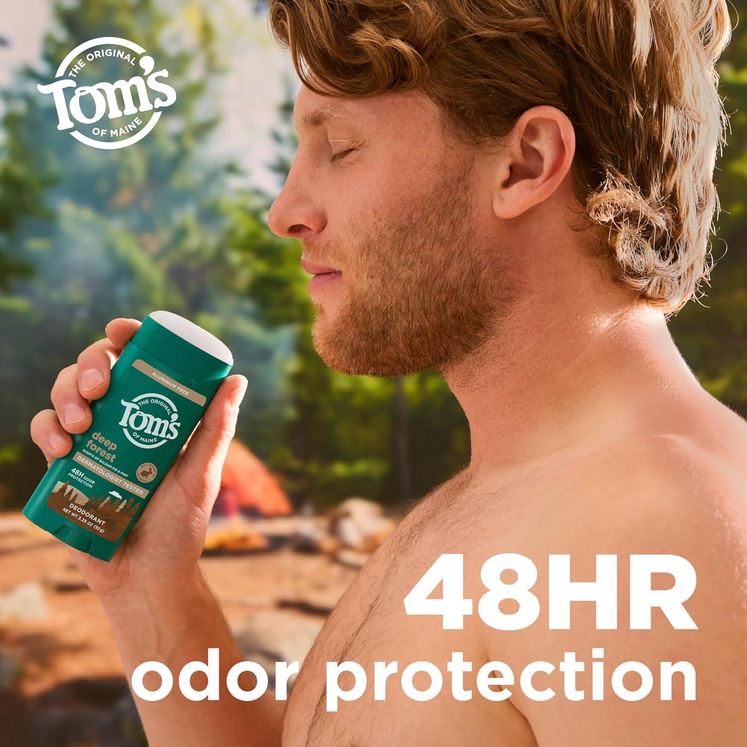 Tom’s of Maine Deep Forest Natural Deodorant for Men and Women, Aluminum Free, No Artificial Fragrances, Dyes, or Preservatives, Baking Soda Free, 48-Hour Odor Protection, 3.25 oz