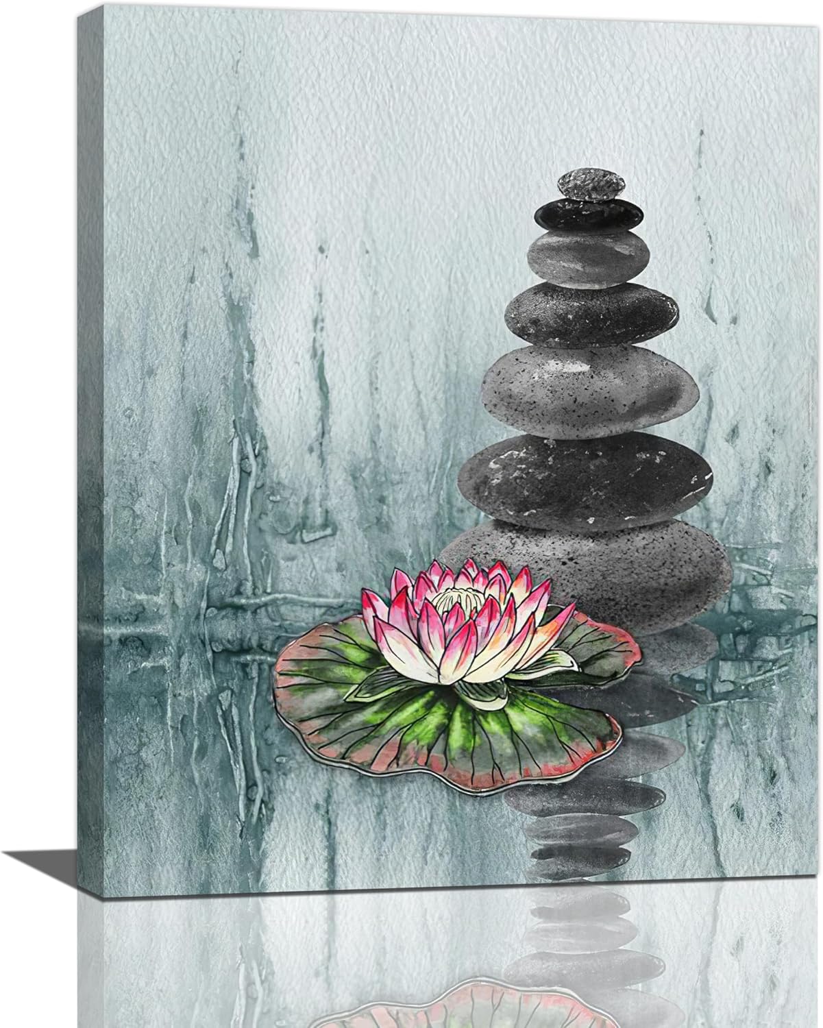 Zen Bathroom Wall Art Stone Lotus Pictures Wall Decor Zen