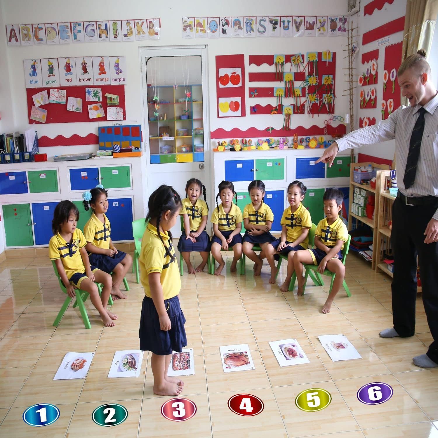 PARTH IMPEX 40 Classroom Line Up Numbered Floor Spot Markers