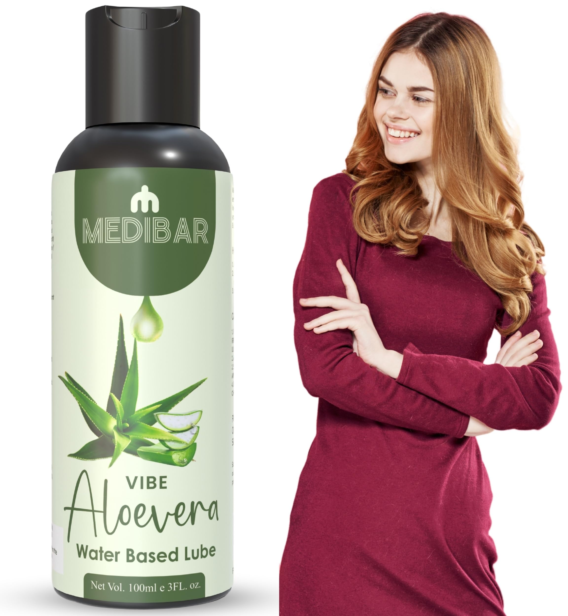MEDIBAR Vibe Aloe Vera - Personal Lubricant Gel For Men and Women 100ml - Premium Aloe Vera Flavour - Water Based Lube - Skin Friendly, Silicone and Paraben Free - No Side Effects-image-47