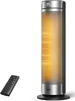 Dreo Aquecedor de ambiente de 58 cm, aquecedores elétricos silenciosos de 2000 W para quarto com controle remoto, temporizador de 12H, oscilação de 70°, 5 modos, cerâmica PTC com termostato, aquecedor