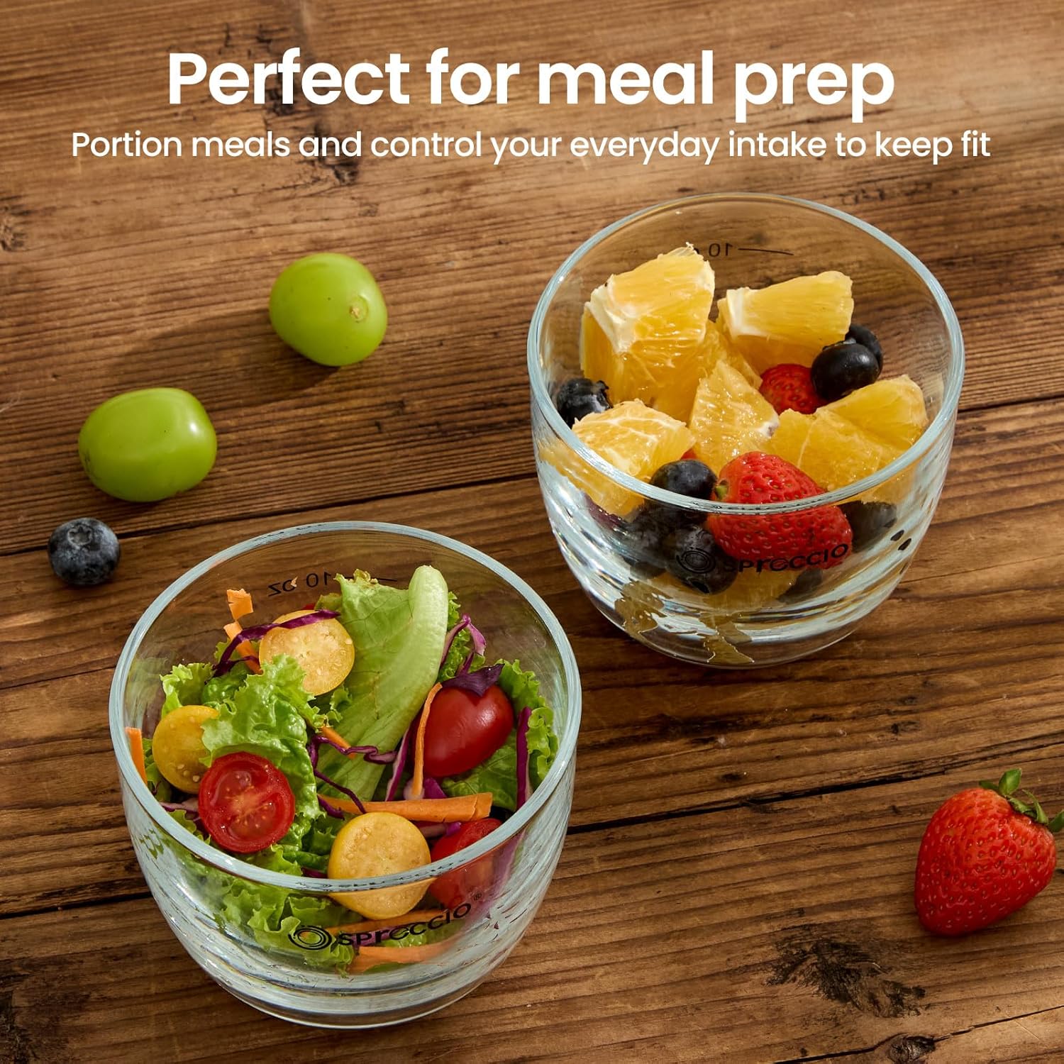 Glass Meal Prep Bowls Set - Leakproof Lids,13 oz (4-Pack Multicolored) Perfect for Meal Prepping, Portion Control, and On-the-Go Lunches BPA-Free - Image 4