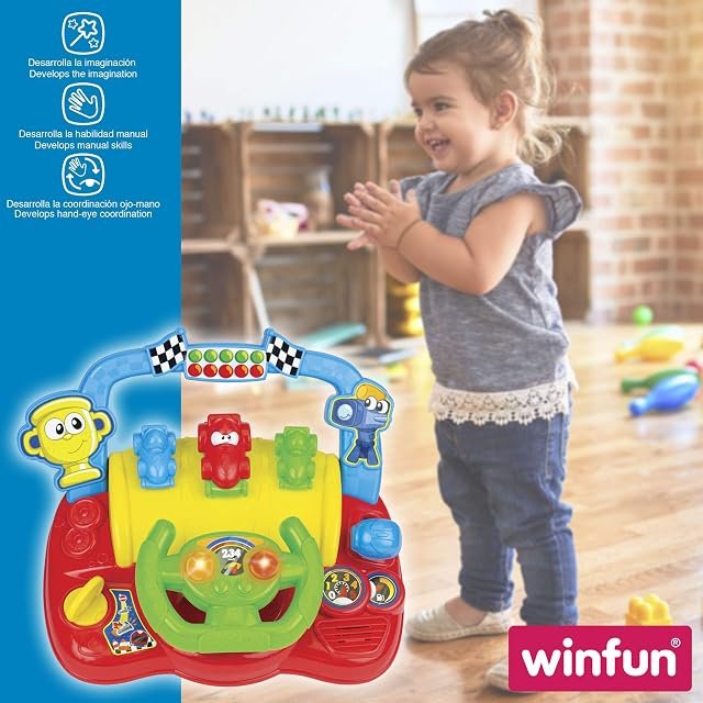 Foto 5 de 7 de winfun 46509 Volante Simulador Sport de conducción, Multicolor, Pack de 1