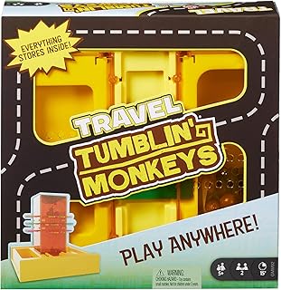 Mattel Games Travel Tumblin' Monkeys, Portable Kids Game for 5 Year Olds and Up