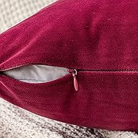 Vista 9 de EMEMA Paquete de 2 fundas de almohada de terciopelo, decorativas, cuadradas, suaves, sólidas, para sofá, dormitorio, silla o automóvil, 18 x 18 Gris