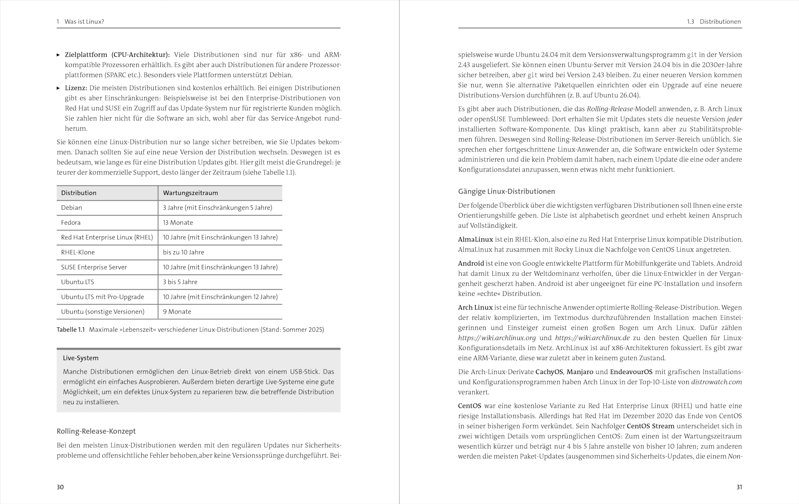 Linux: 30 Jahre das umfassende Handbuch von Michael Kofler. Für alle aktuellen Distributionen (Desktop und Server). Für Einsteiger und Profis