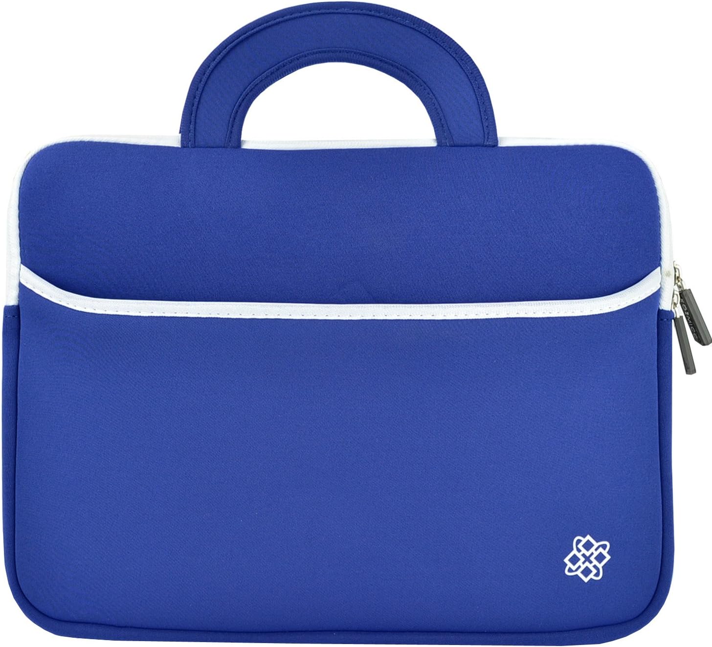 Google Chromebook Sleeve Case, KOZMICC 11.6" - 12" Inch Neoprene Google Chromebook Sleeve Bag (Blue/White) w/Handle for HP, Lenovo, Asus, Haier, Hisense, Dell, Acer, Samsung Chromebooks